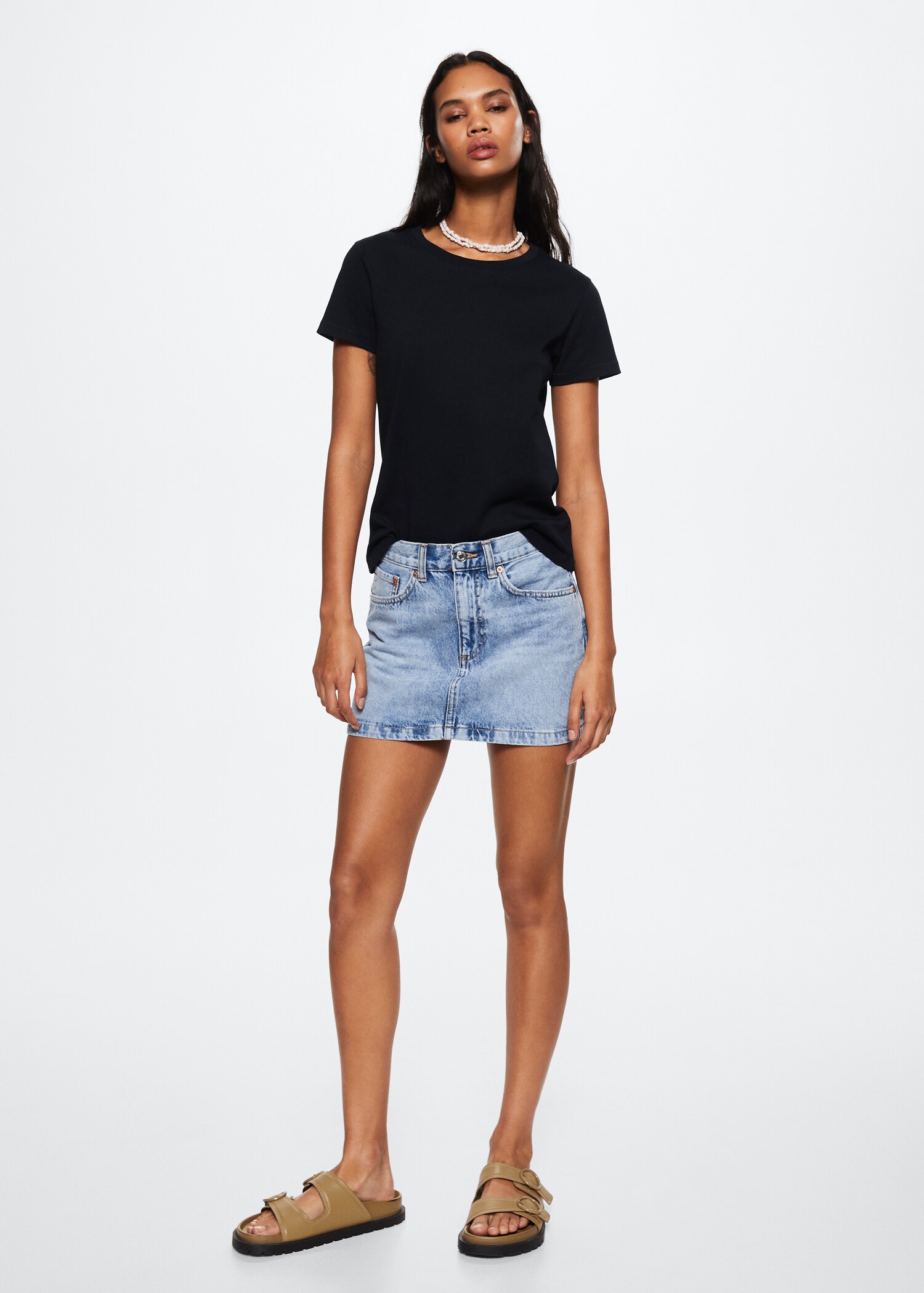 Premium-Baumwoll-T-Shirt - Allgemeine Ansicht