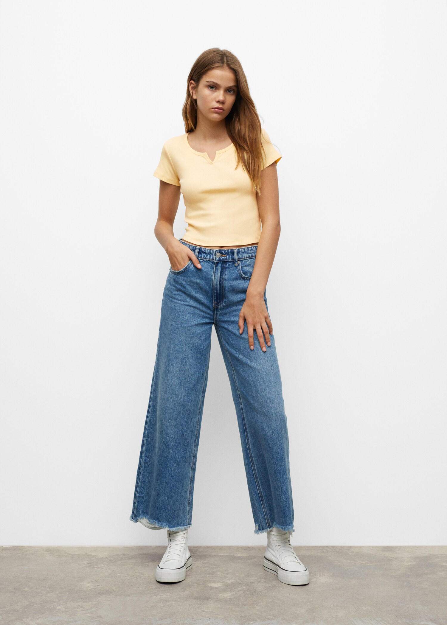 Cropped cotton T-shirt - General plane
