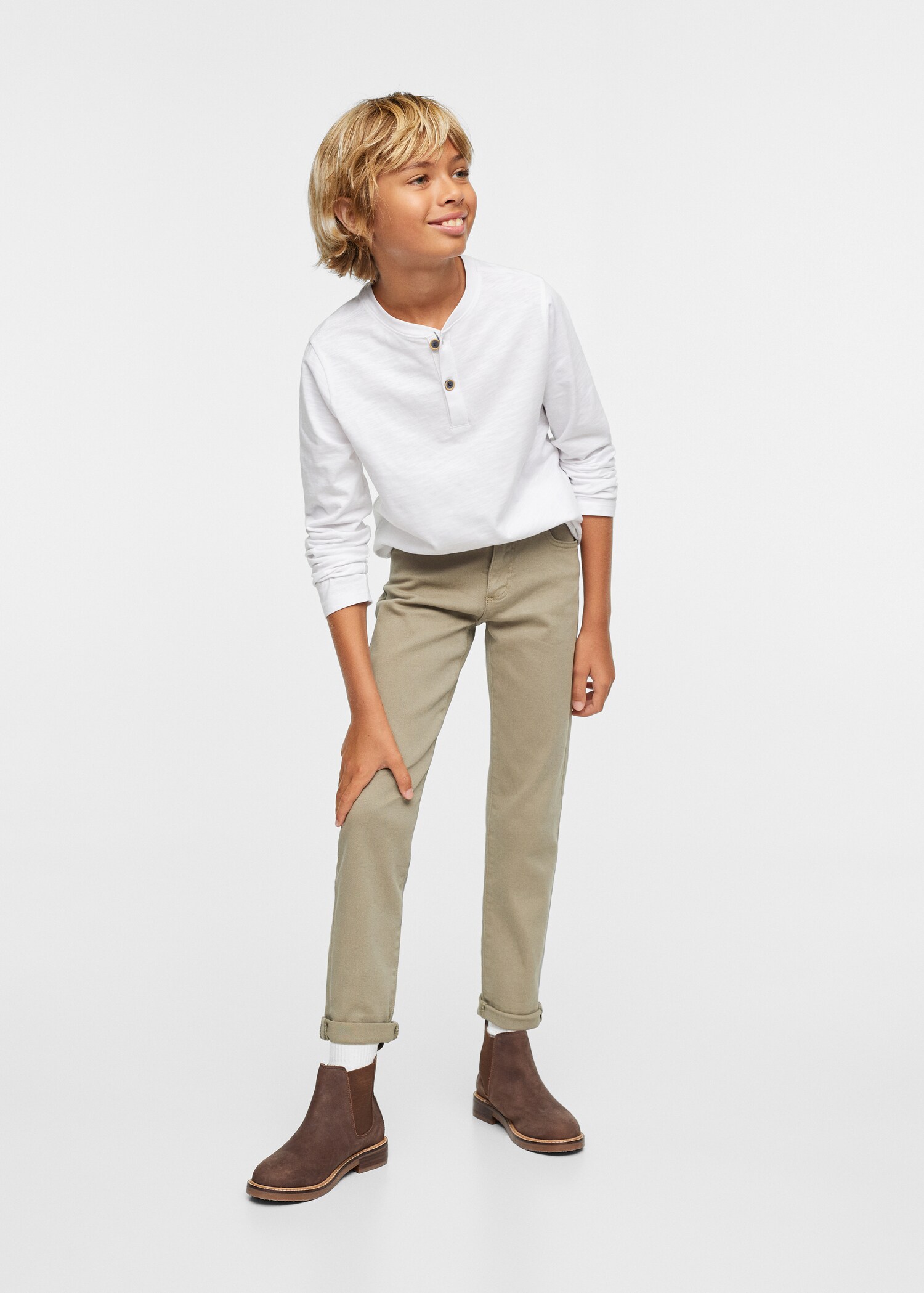 Buttoned long sleeve t-shirt - General plane