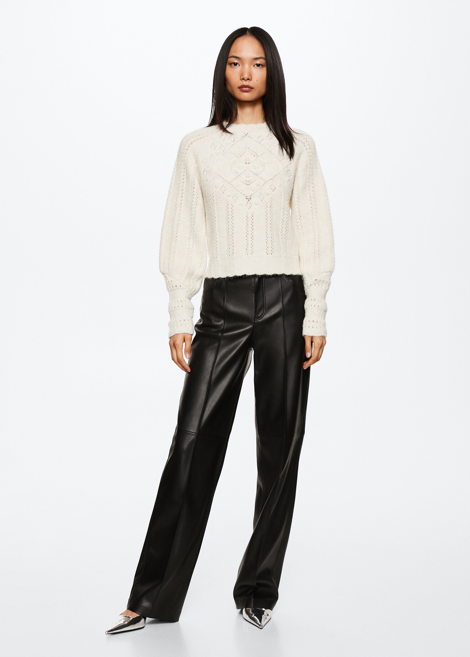 Openwork knit sweater - General plane