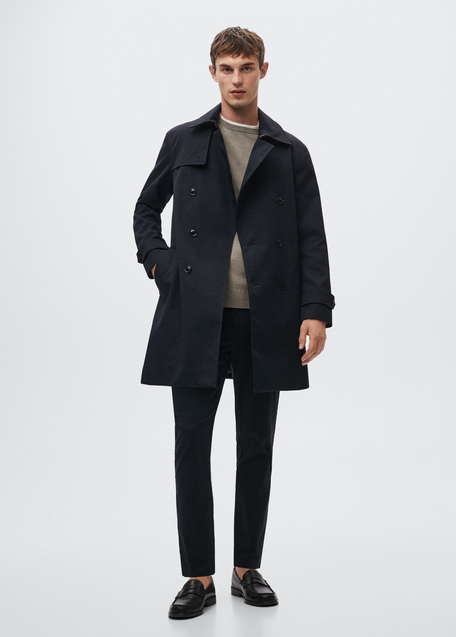 Classic water-repellent trench coat - General plane