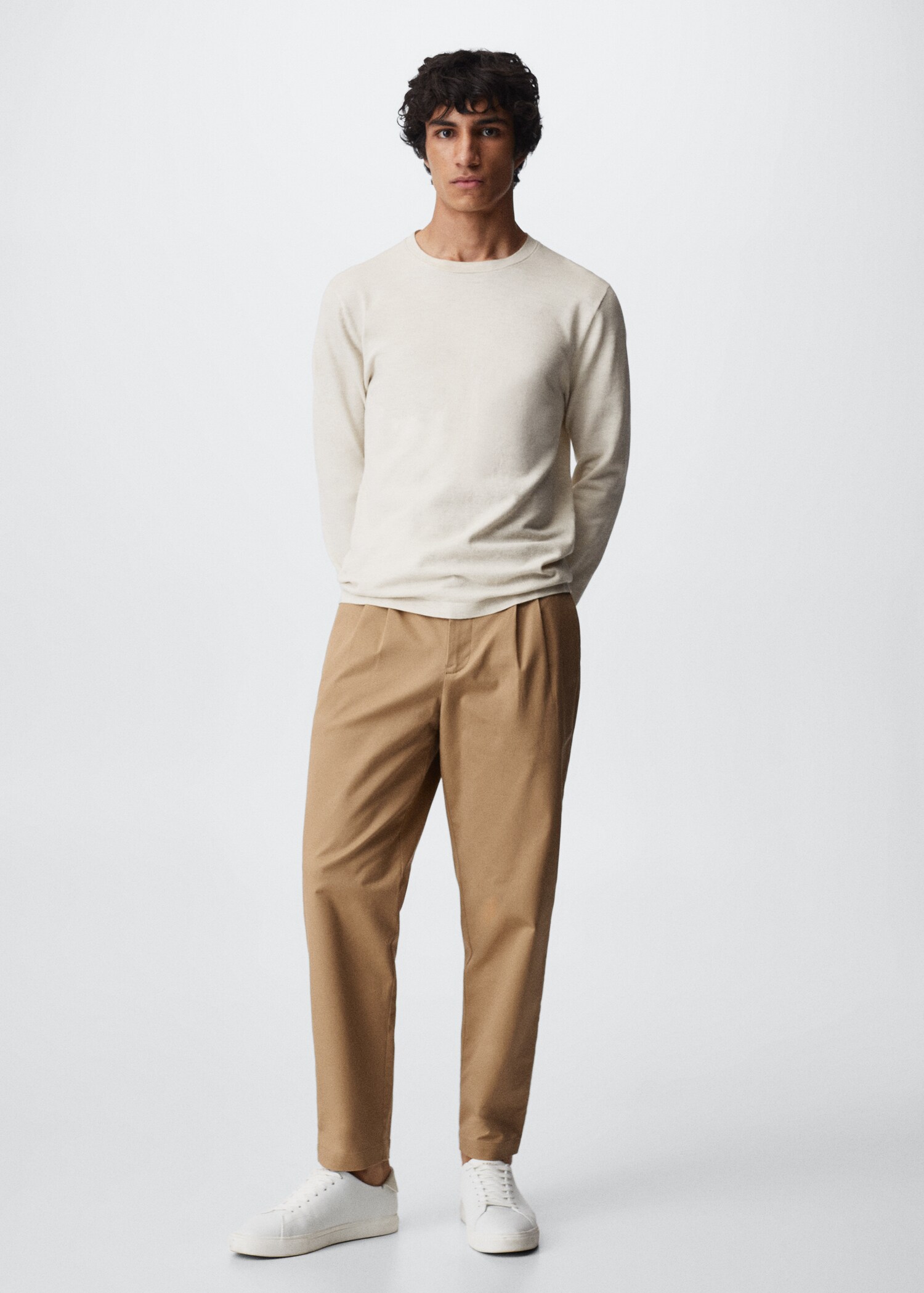 Pantalón regular fit pinzas - Plano general