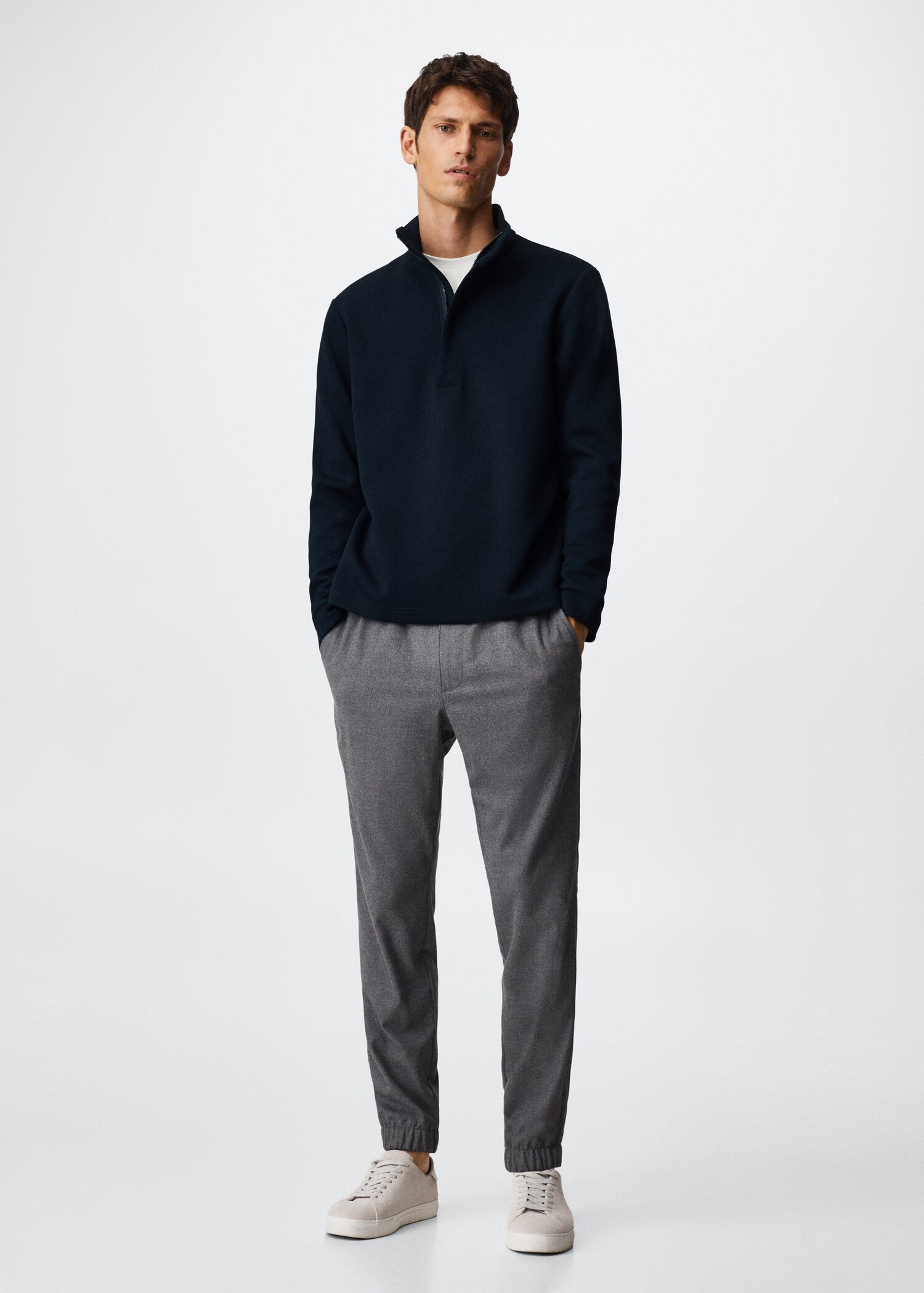 Atmungsaktives Sweatshirt mit Zip-Kragen - Allgemeine Ansicht