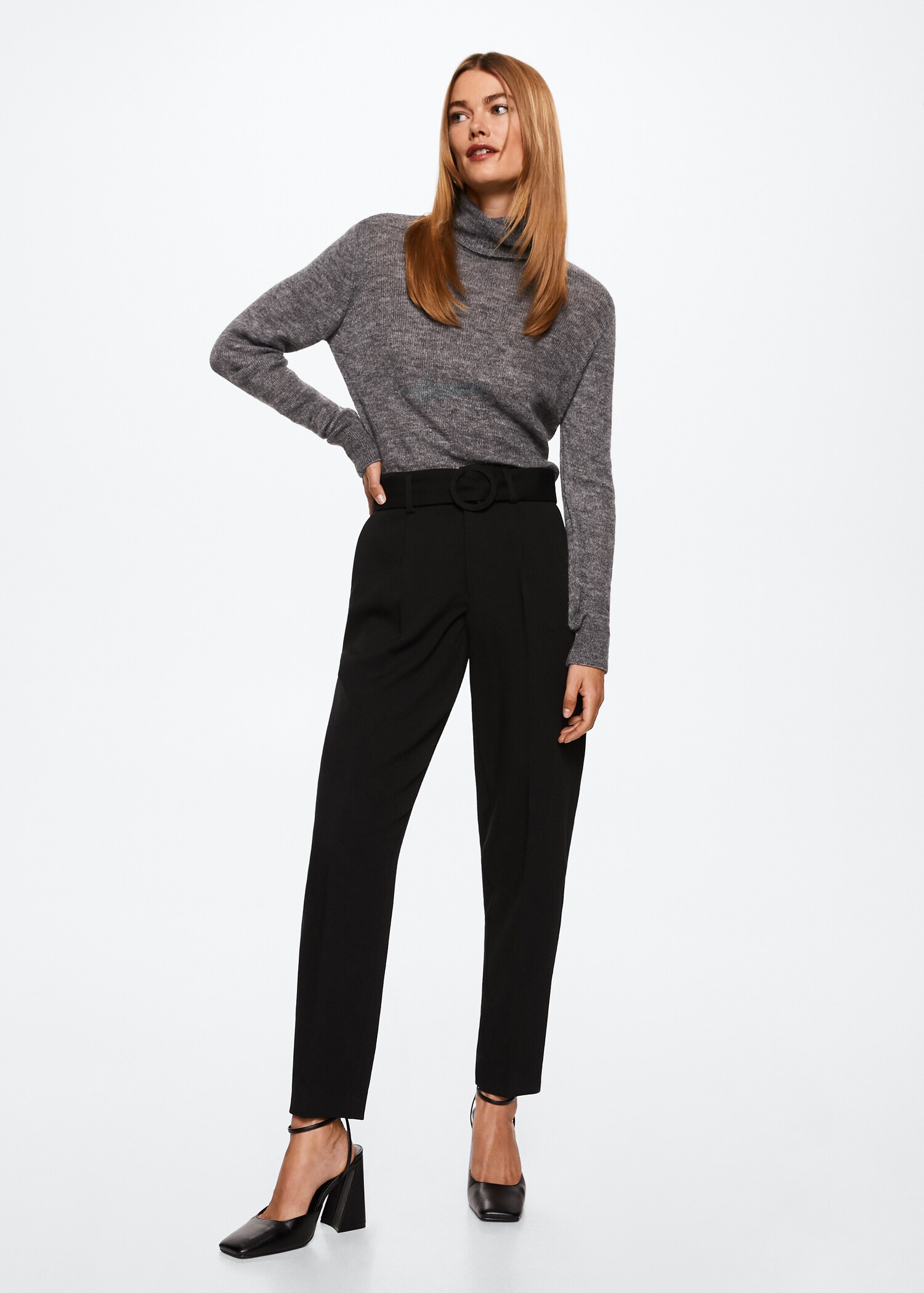 Straight-fit hlače s remenom - Opći prikaz