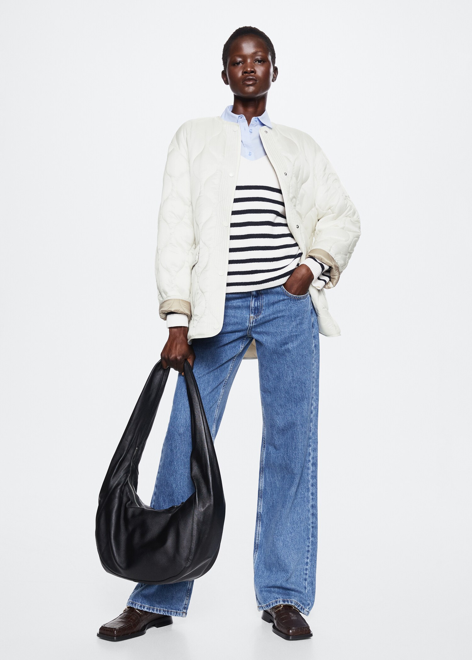 Oversize quilted coat - General plane