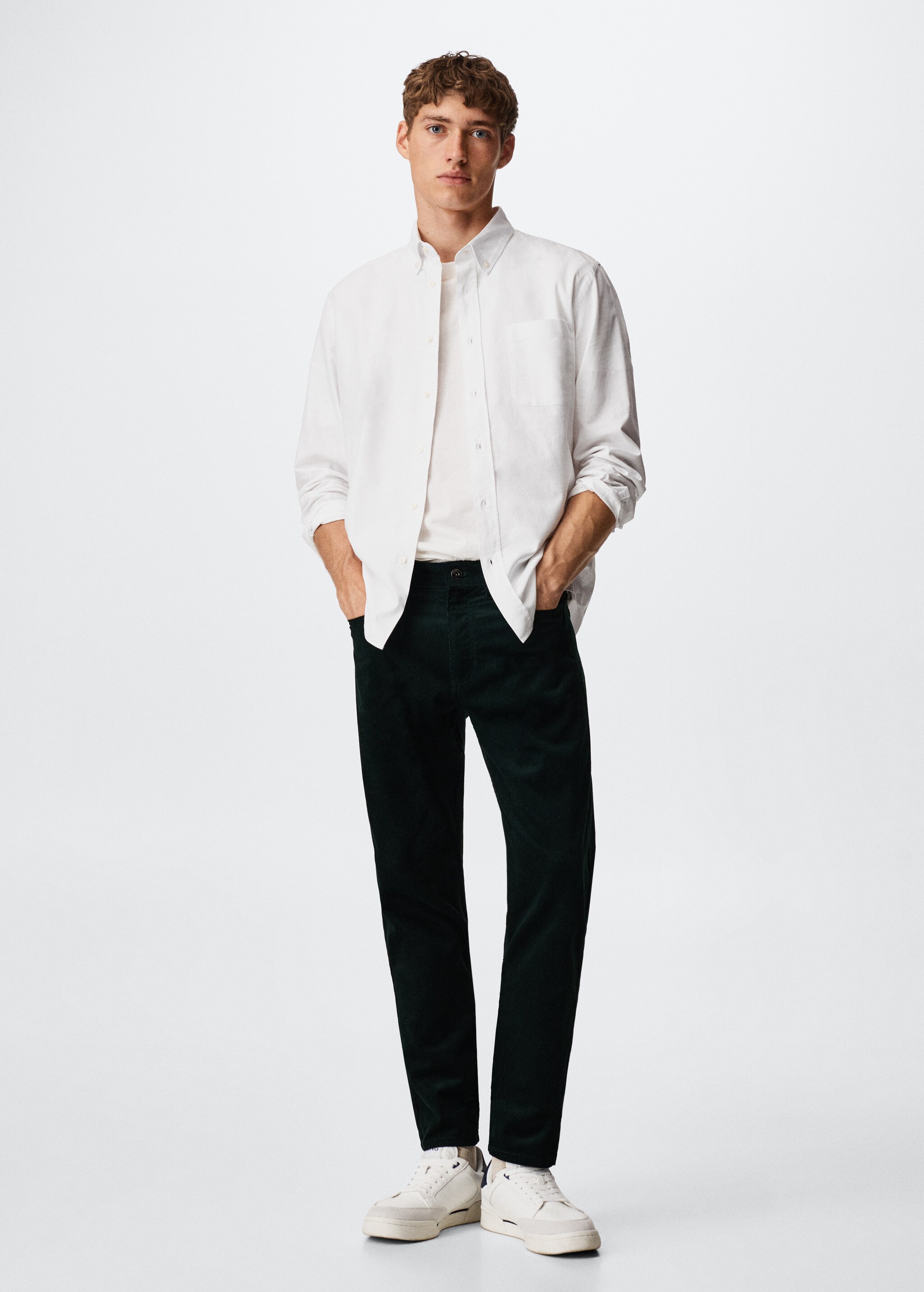 Tapered-fit corduroy trousers - General plane