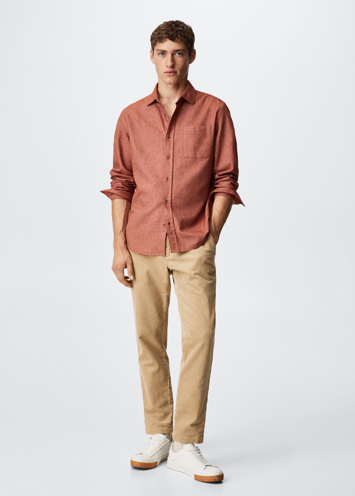 Chemise coton à poche - Plan général