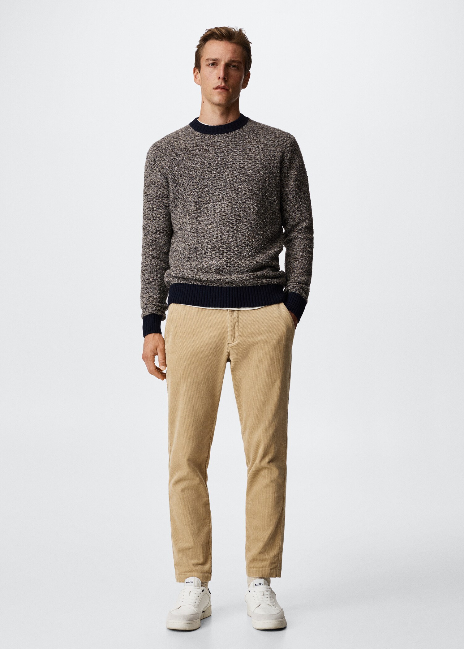 Textured wool-blend sweater - General plane