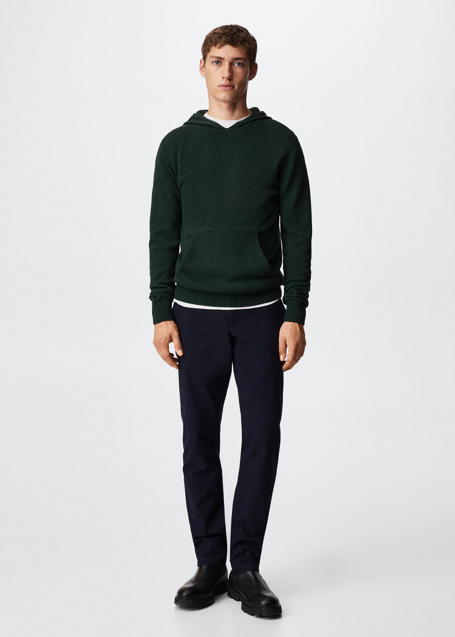 Hood wool-blend sweater - General plane
