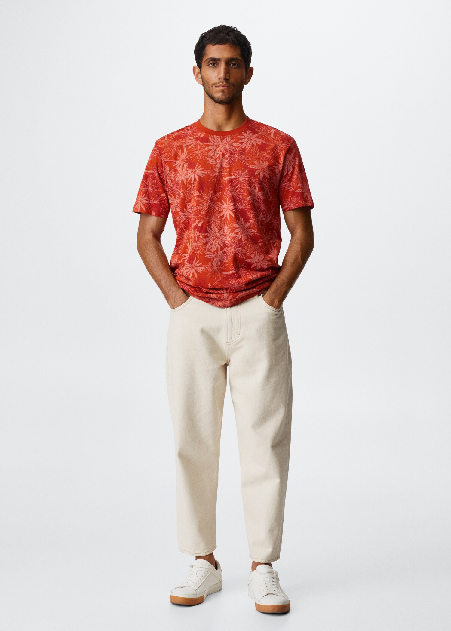 Tropical print T-shirt - General plane