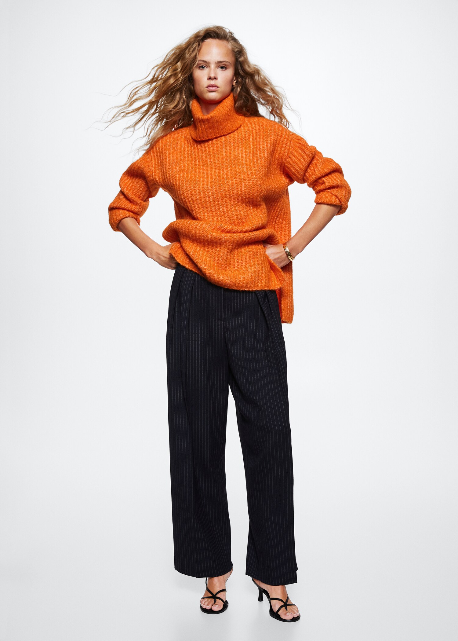 Oversized perkins neck sweater - General plane