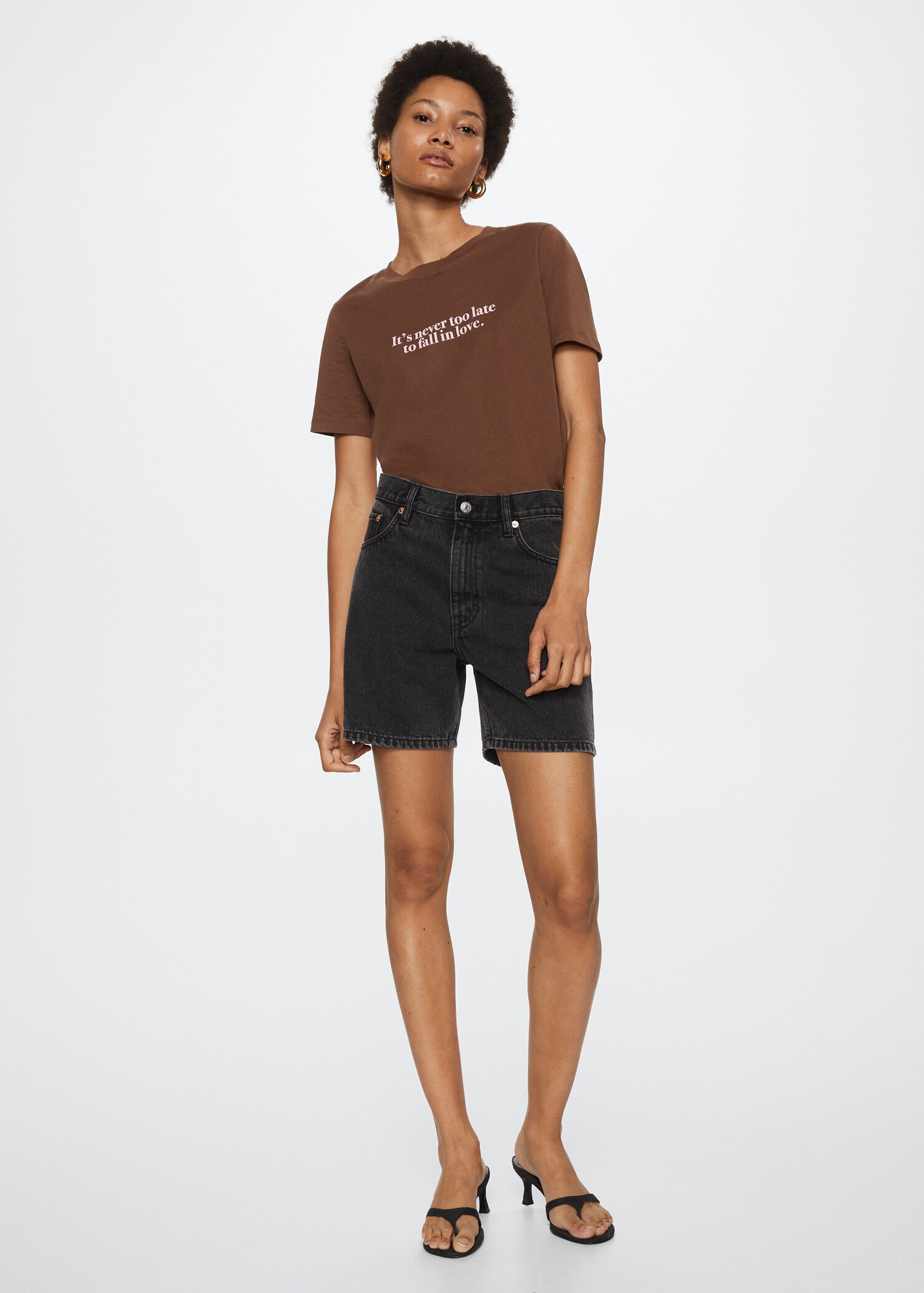 Message cotton T-shirt - General plane