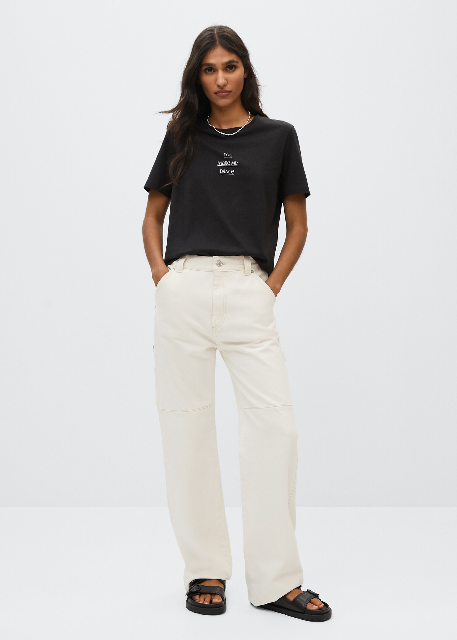 Message cotton T-shirt - General plane