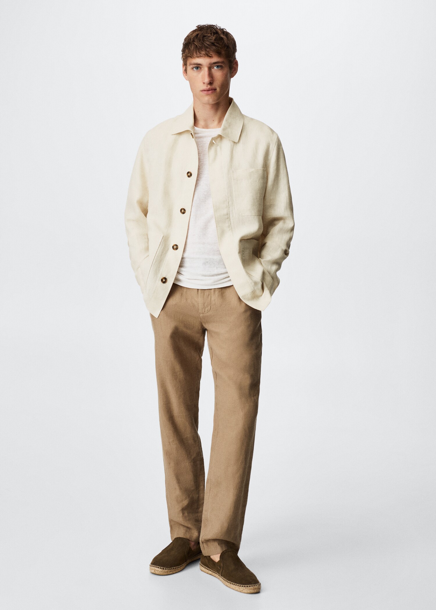 Veste worker lin - Plan général