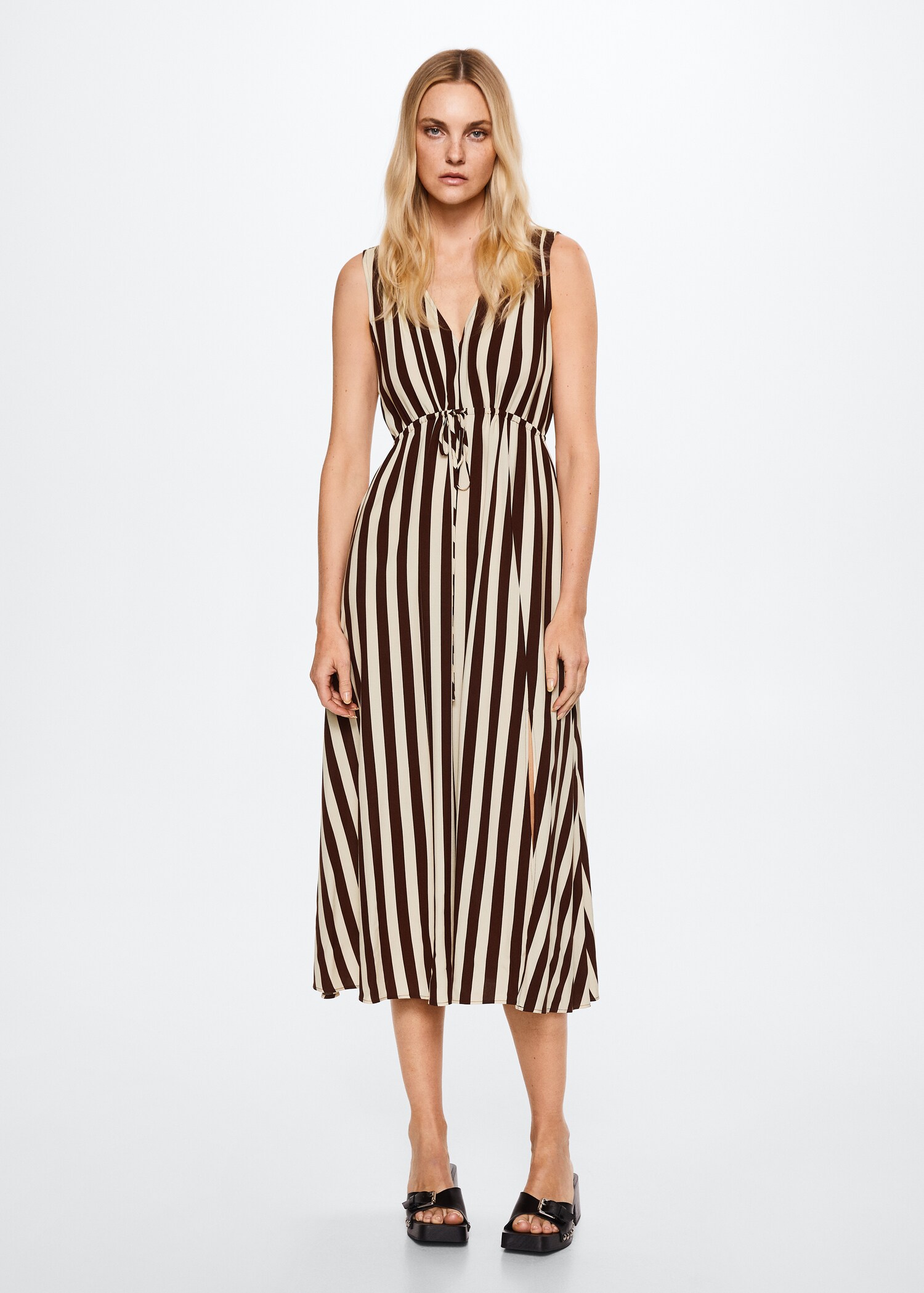 Flowy printed dress - General plane