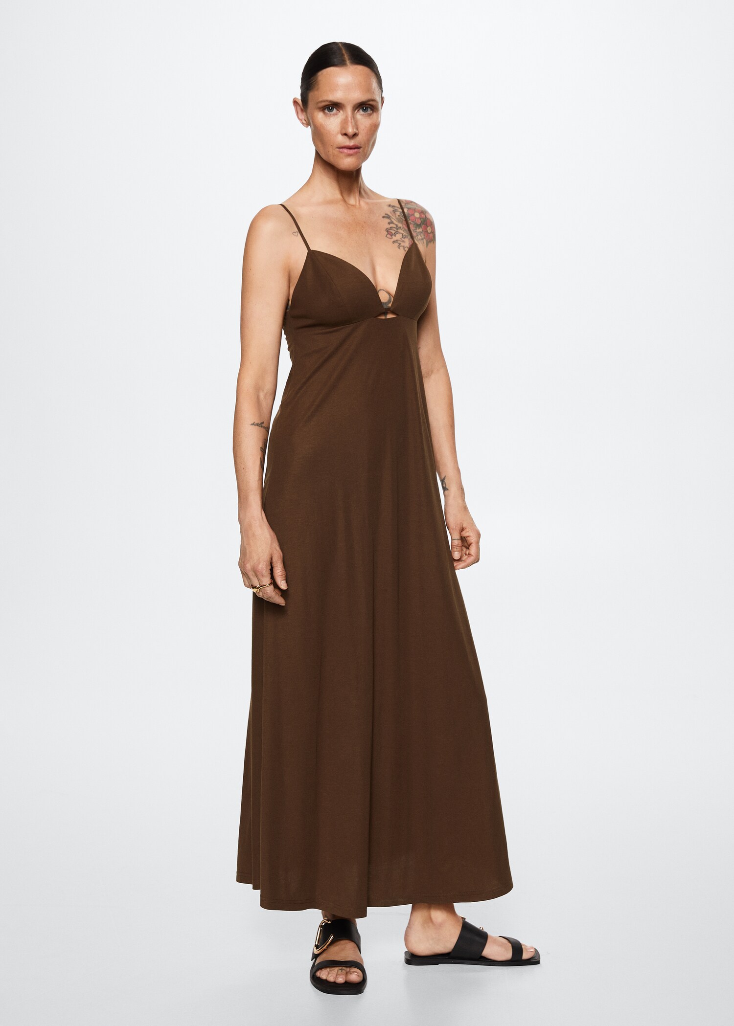 Flowy slit dress - General plane