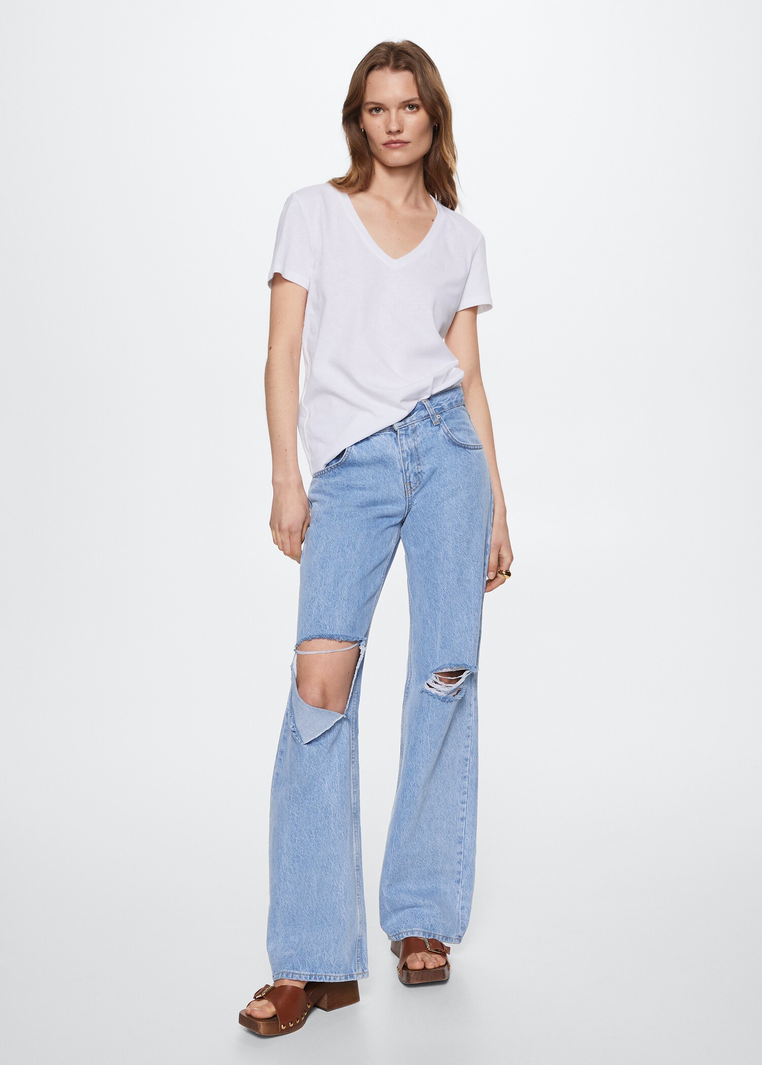 Cotton linen-blend T-shirt - General plane