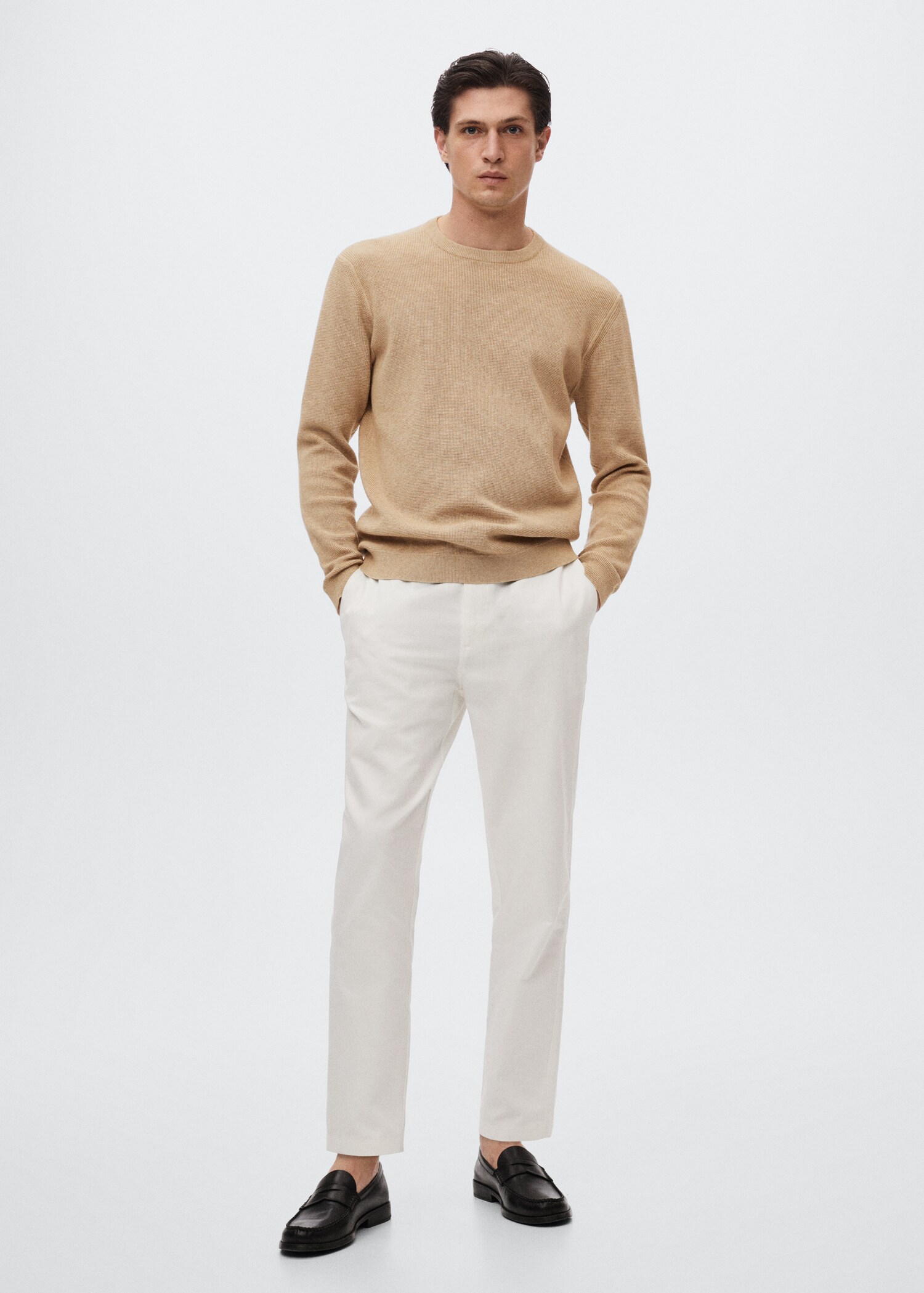 Structured cotton sweater - General plane