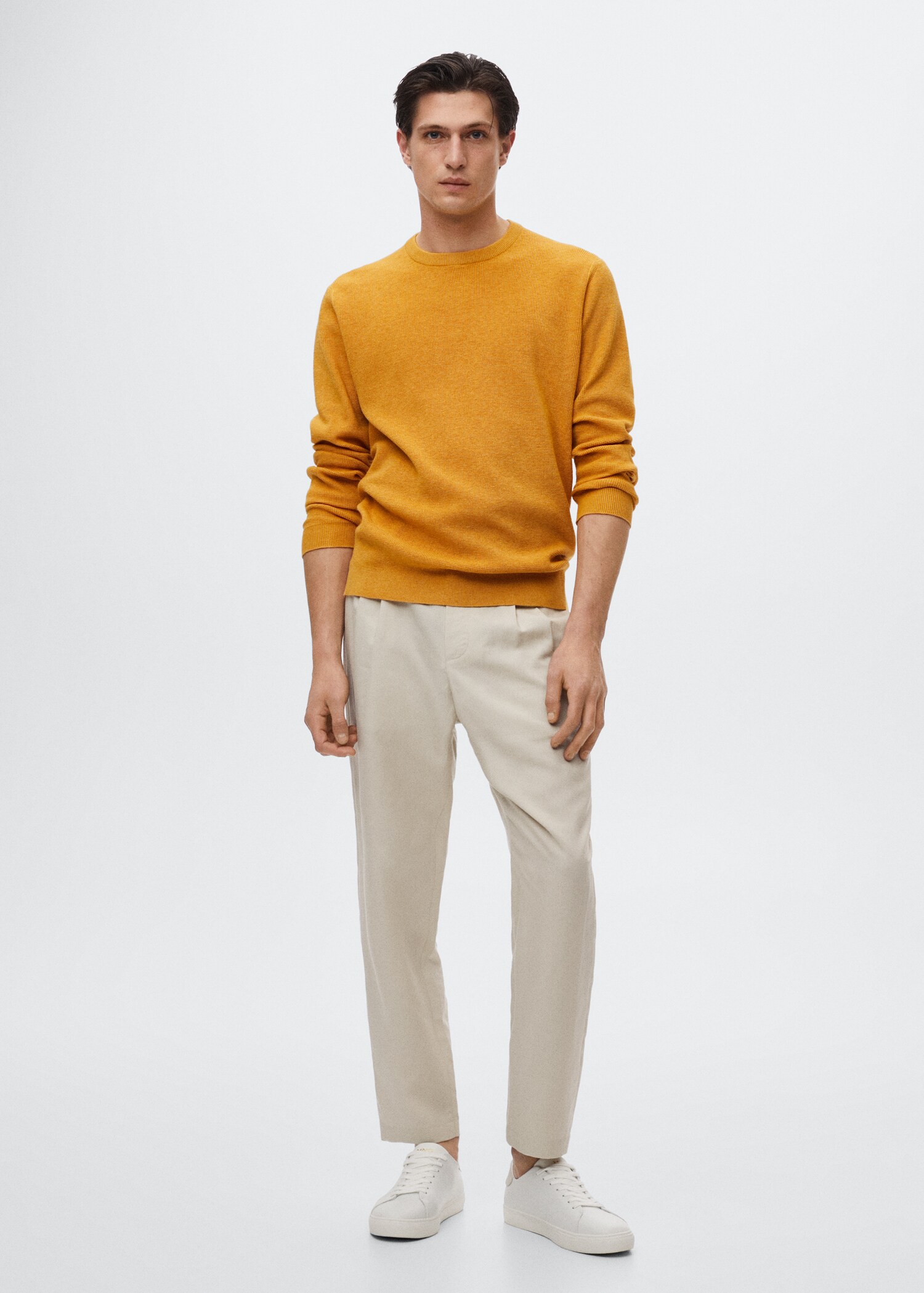 Structured cotton sweater - General plane