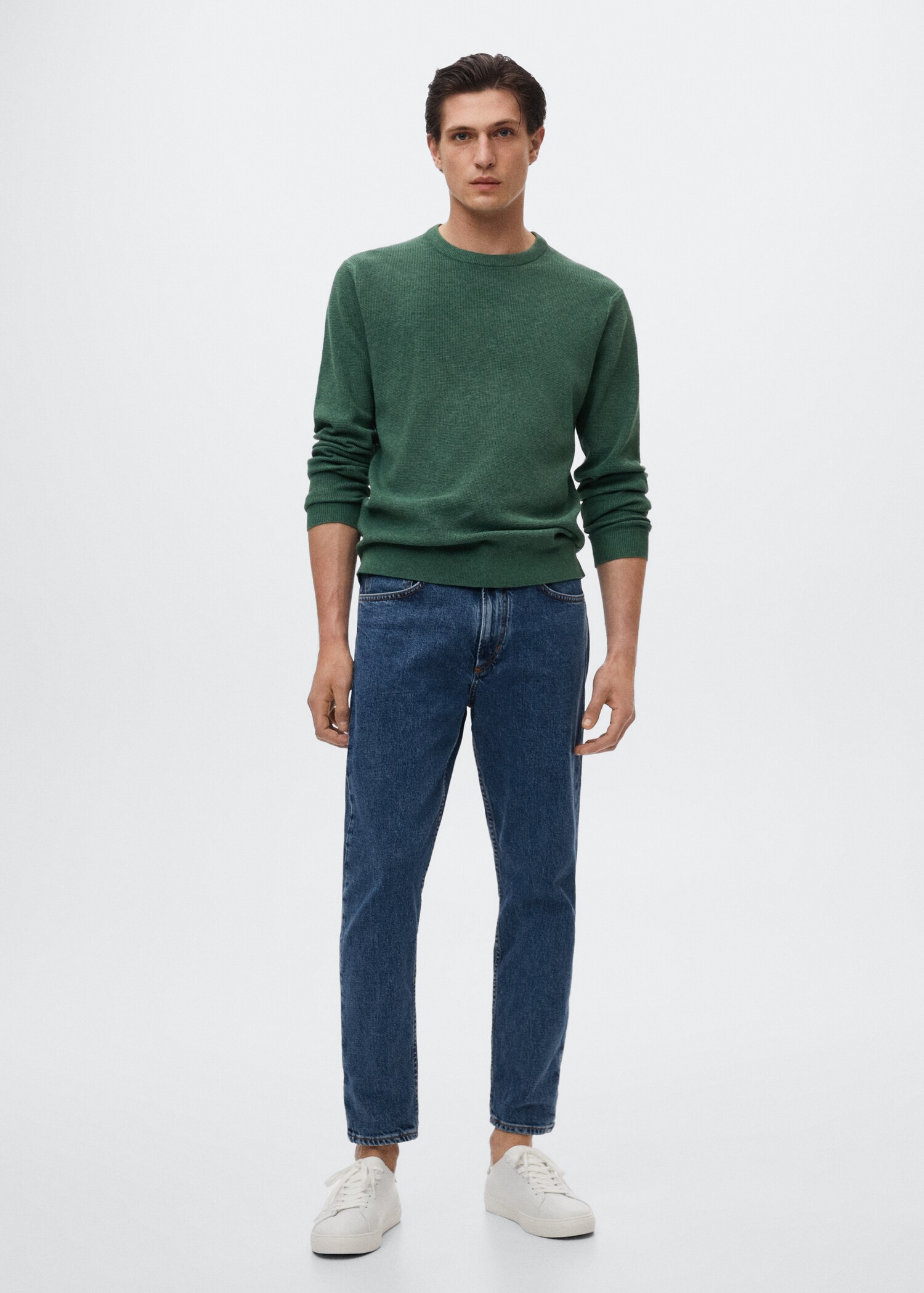 Structured cotton sweater - General plane