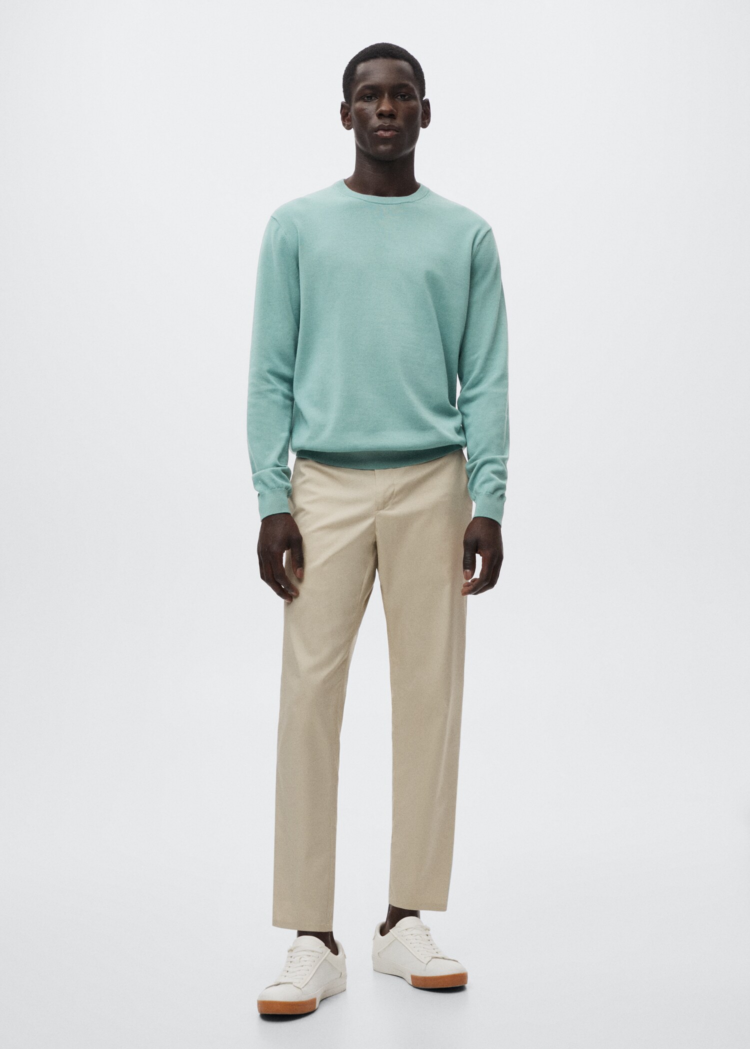 Fine-knit cotton sweater - General plane