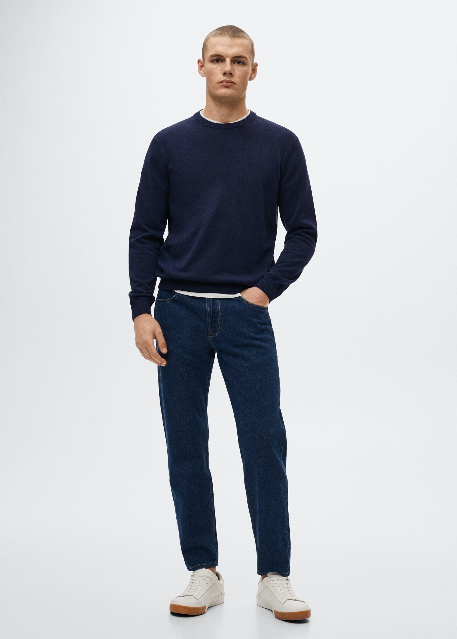 Fine-knit cotton sweater - General plane
