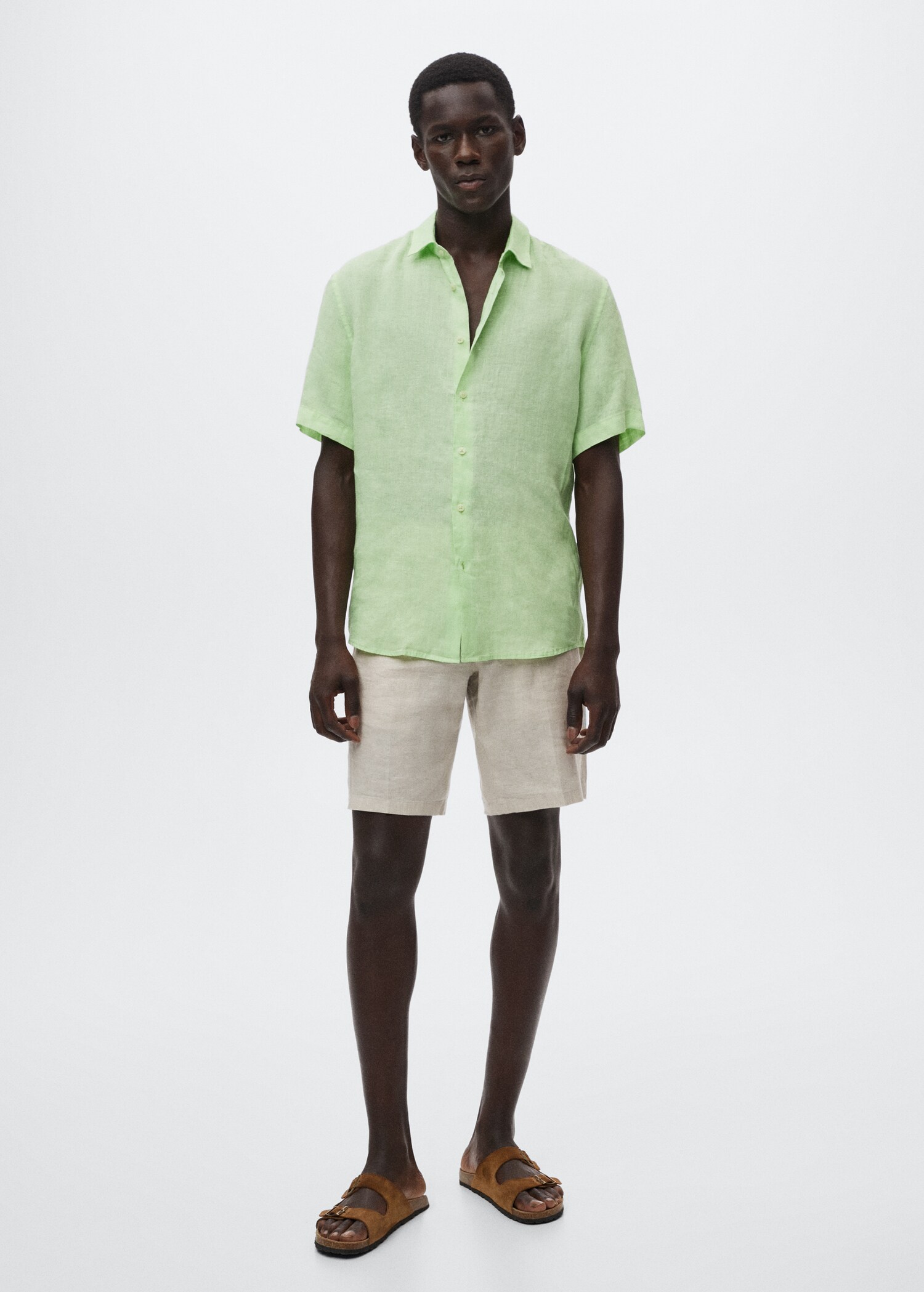 100% linen short sleeve shirt - General plane