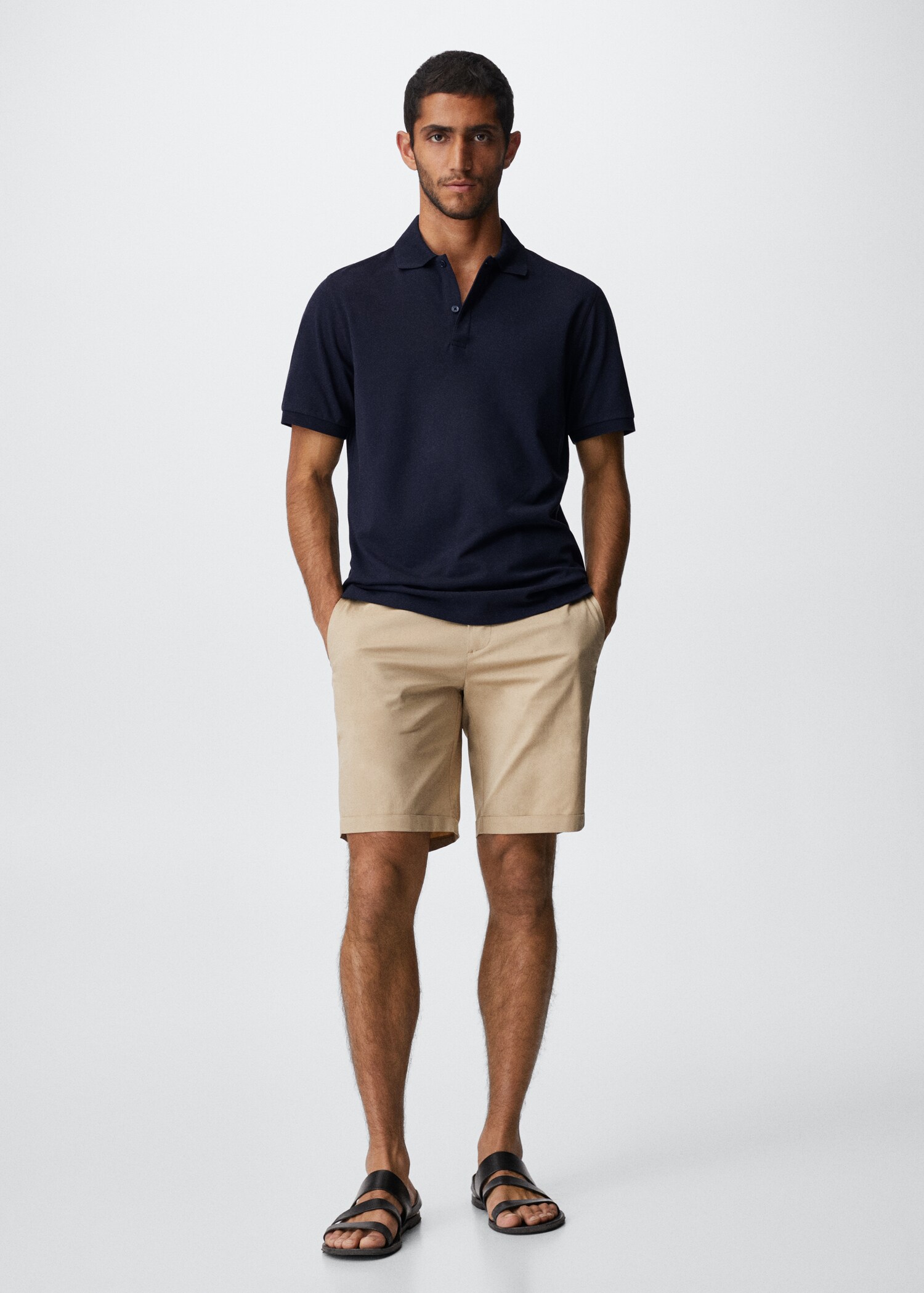 Lightweight piqué polo shirt - General plane