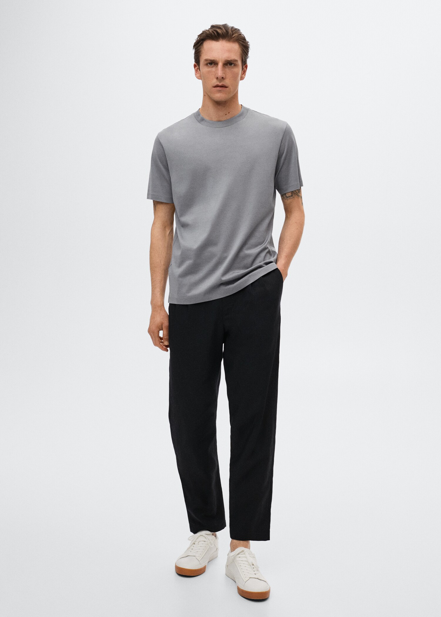 Mercerised regular-fit  t-shirt - General plane