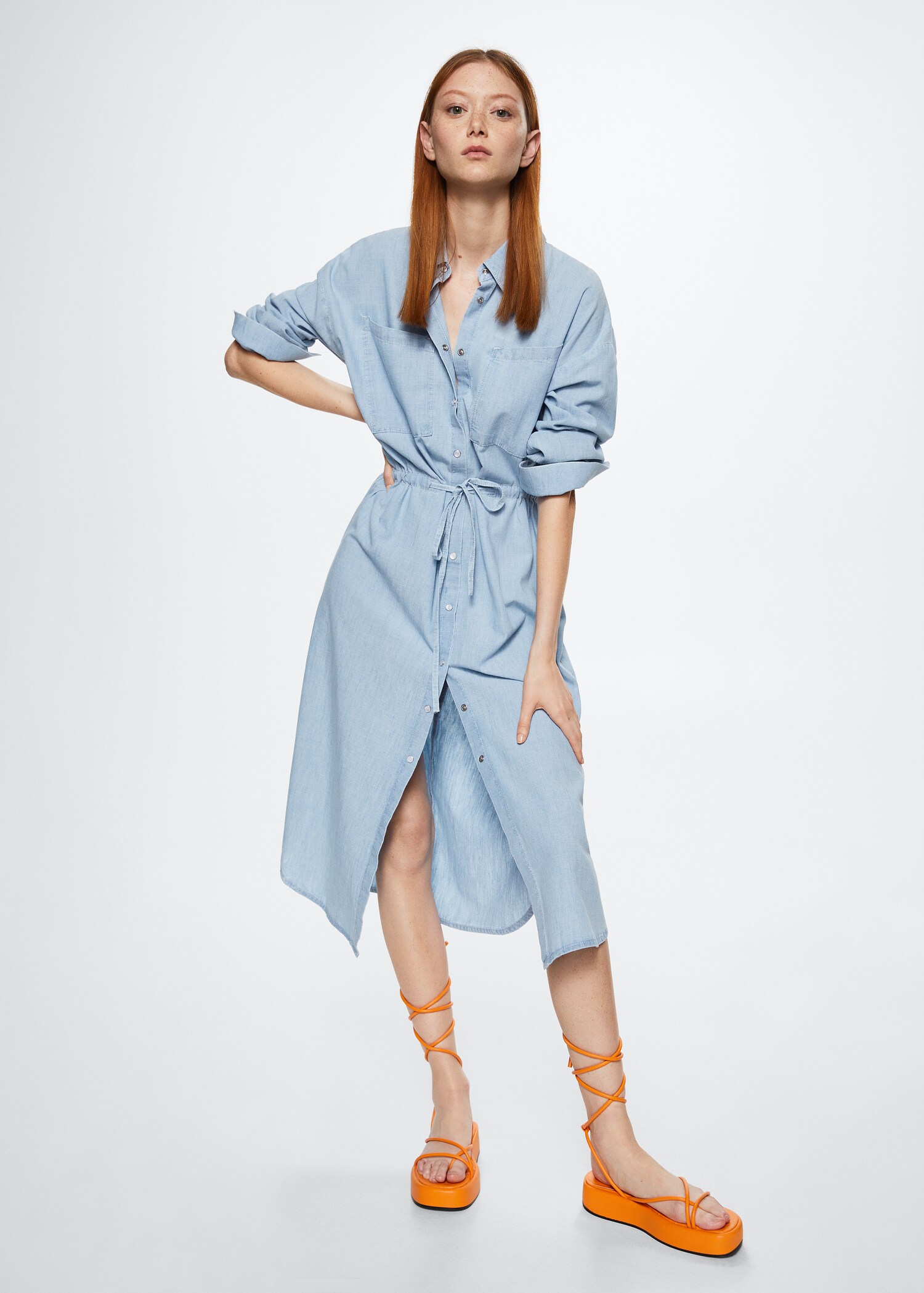 Denim shirt dress - General plane