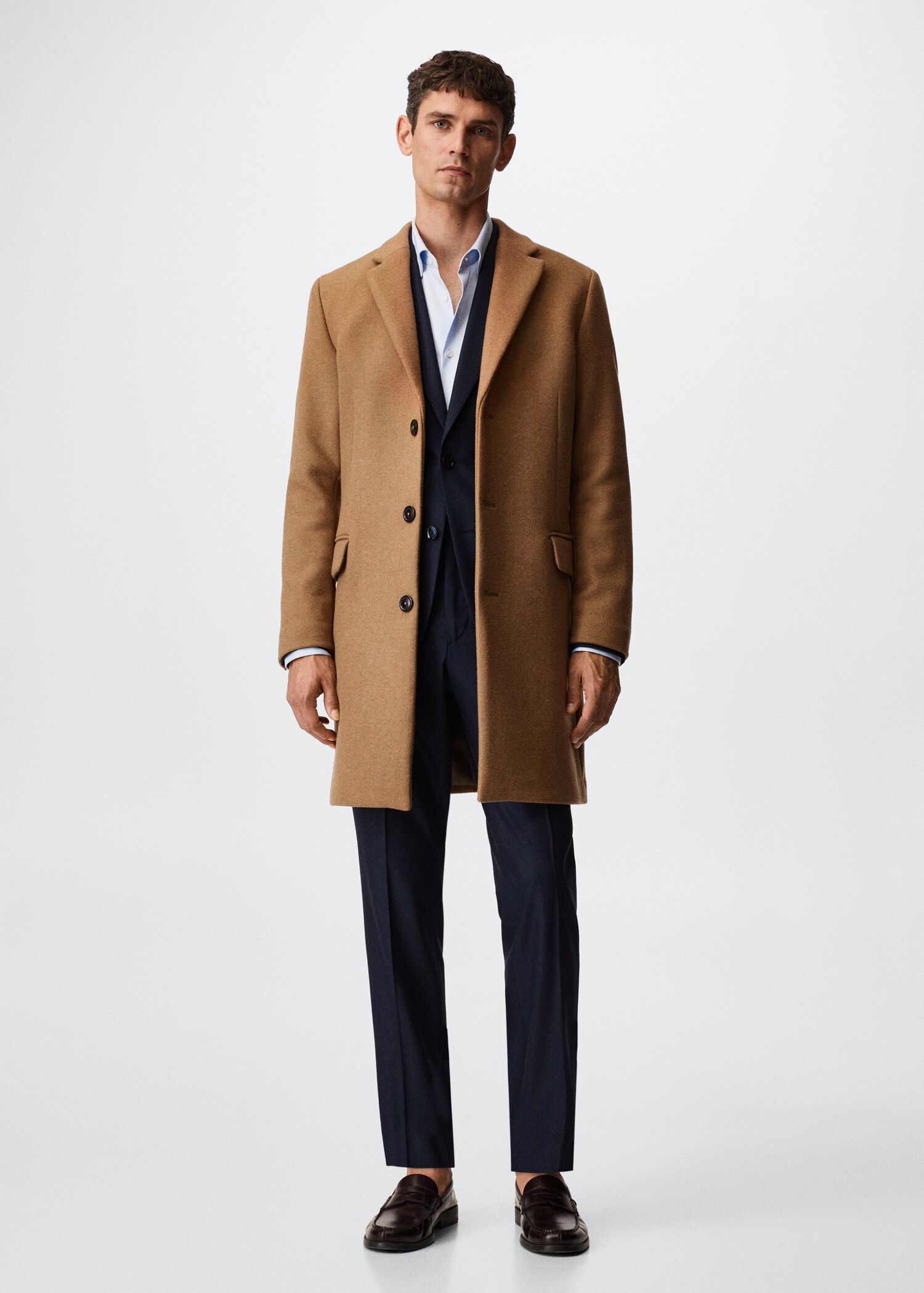Manteau long laine recyclée - Plan général