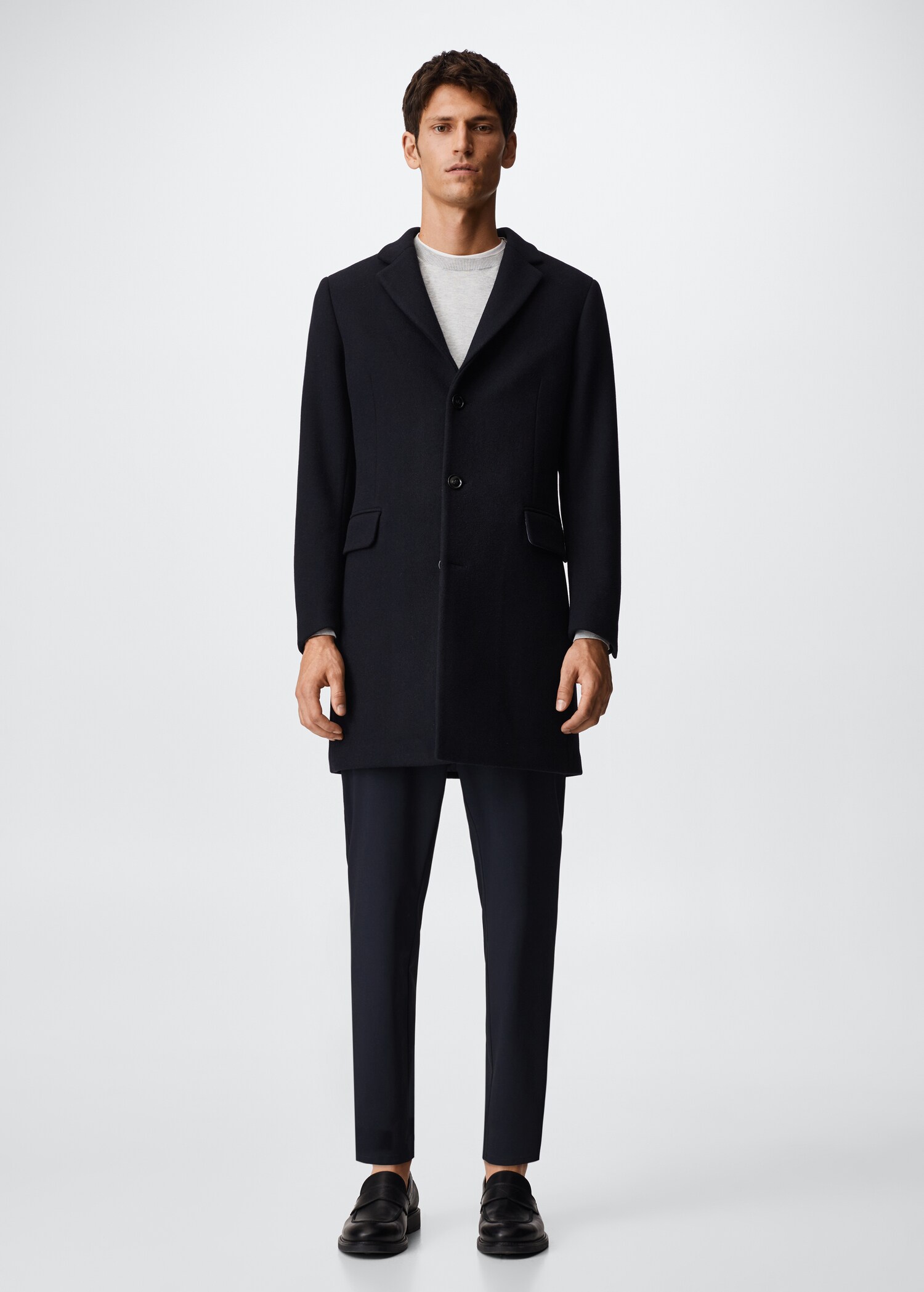 Manteau long laine recyclée - Plan général