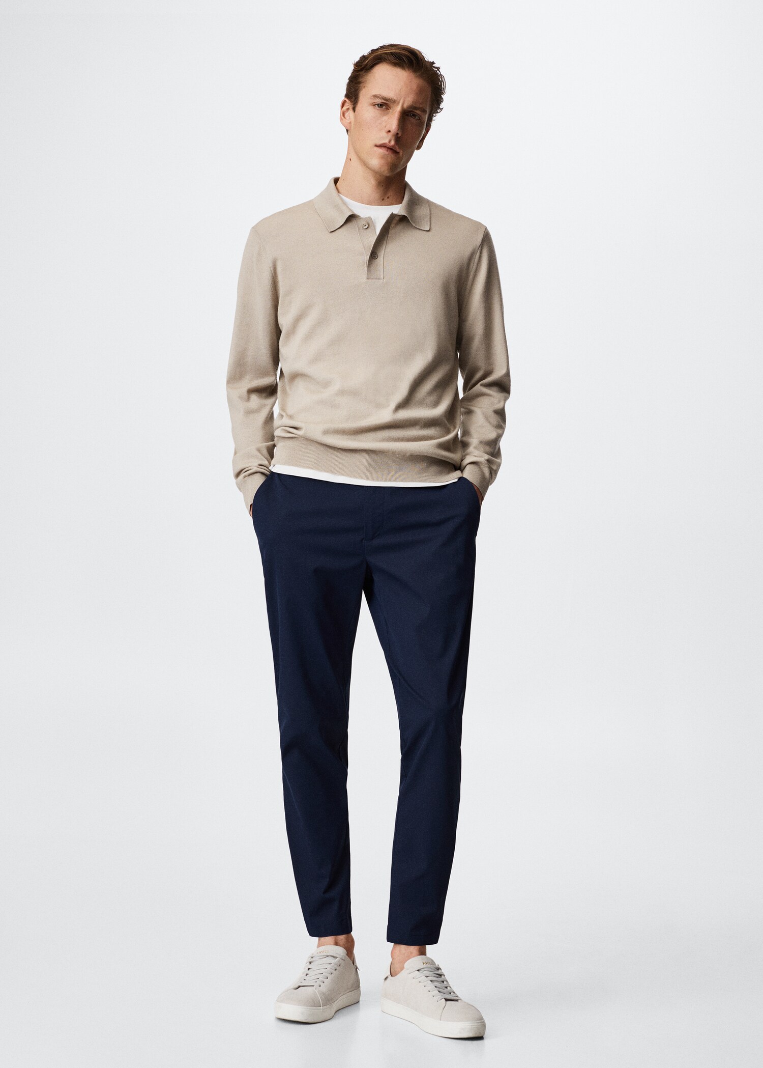 Crease-resistant slim-fit pants - General plane