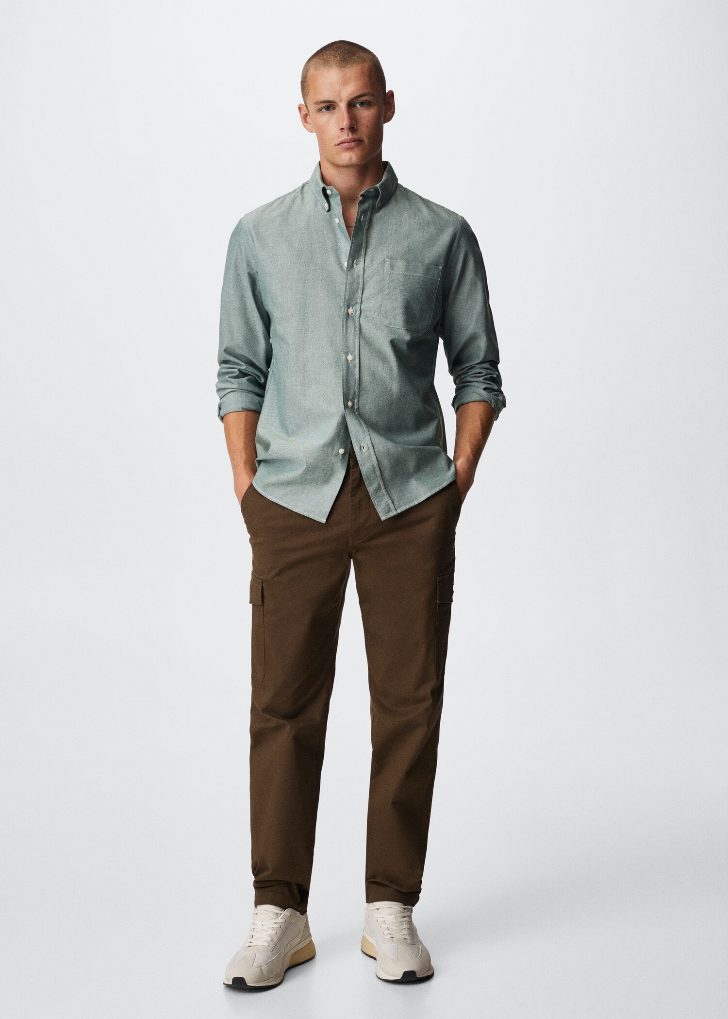 Regular fit Oxford cotton shirt - General plane