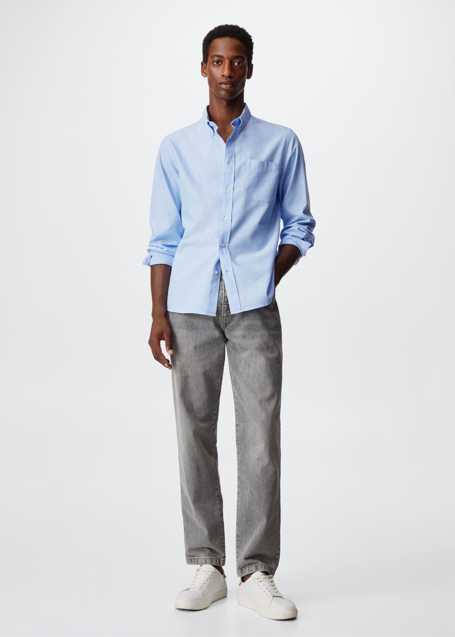 Regular fit Oxford cotton shirt - General plane