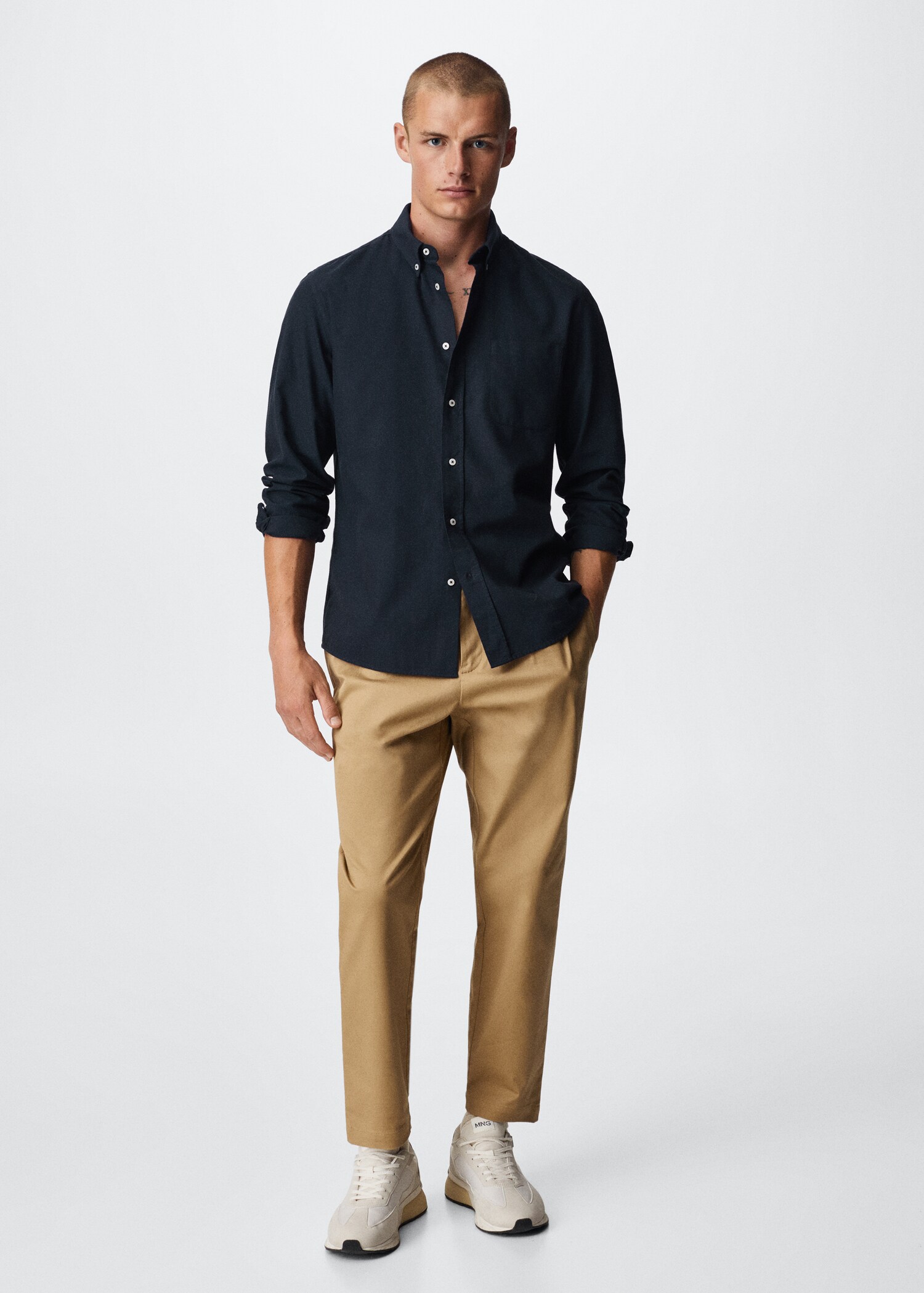 Regular fit Oxford cotton shirt - General plane