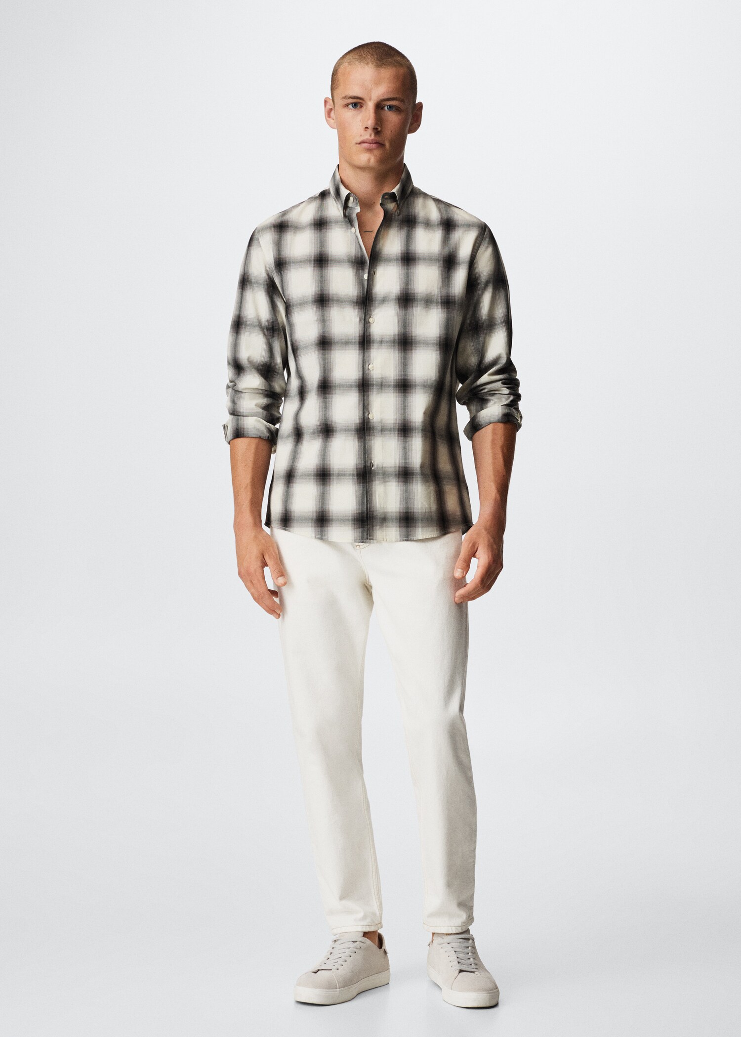 Camicia regular fit cotone quadri - Piano generale