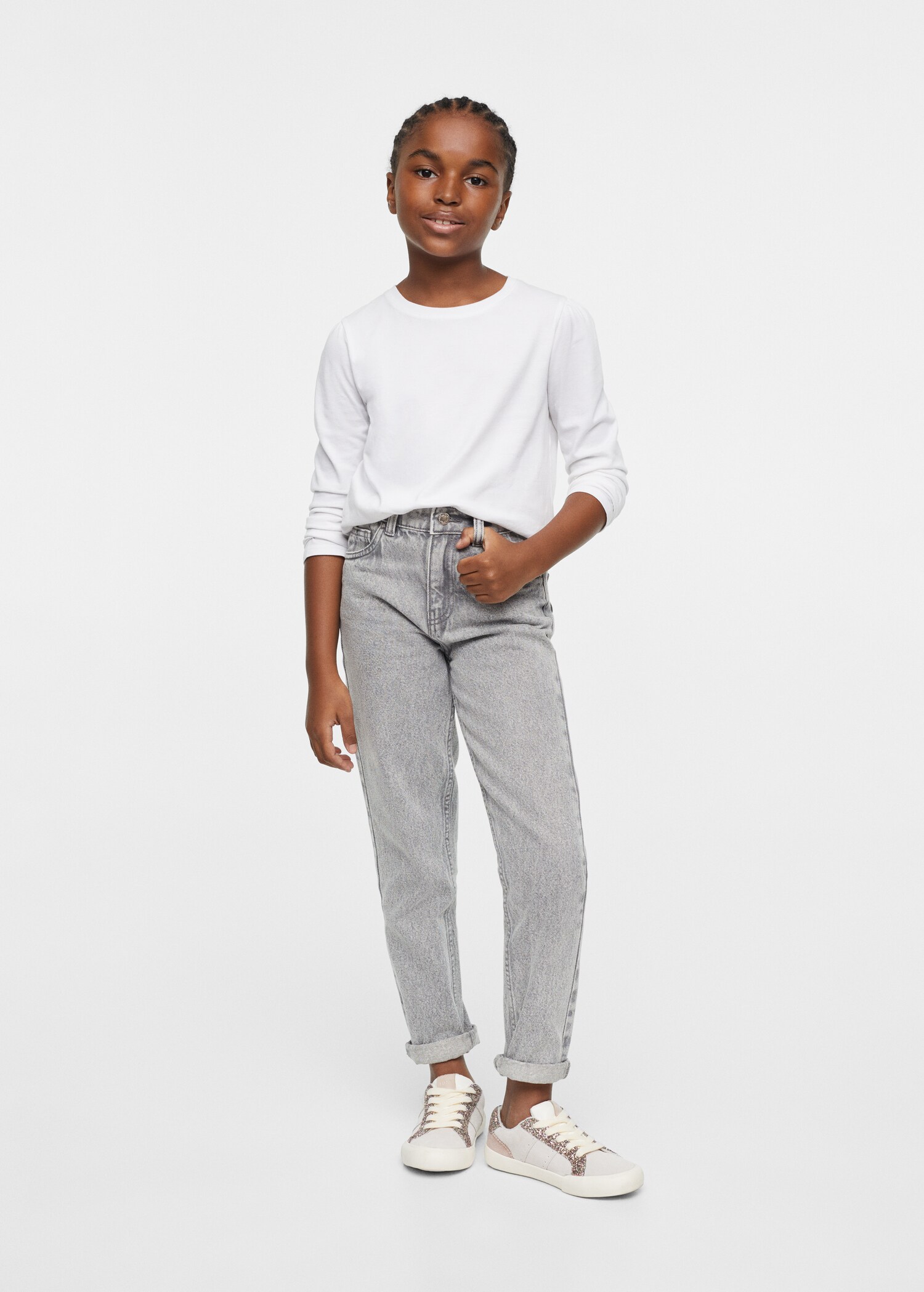 Cotton mom-fit jeans - General plane