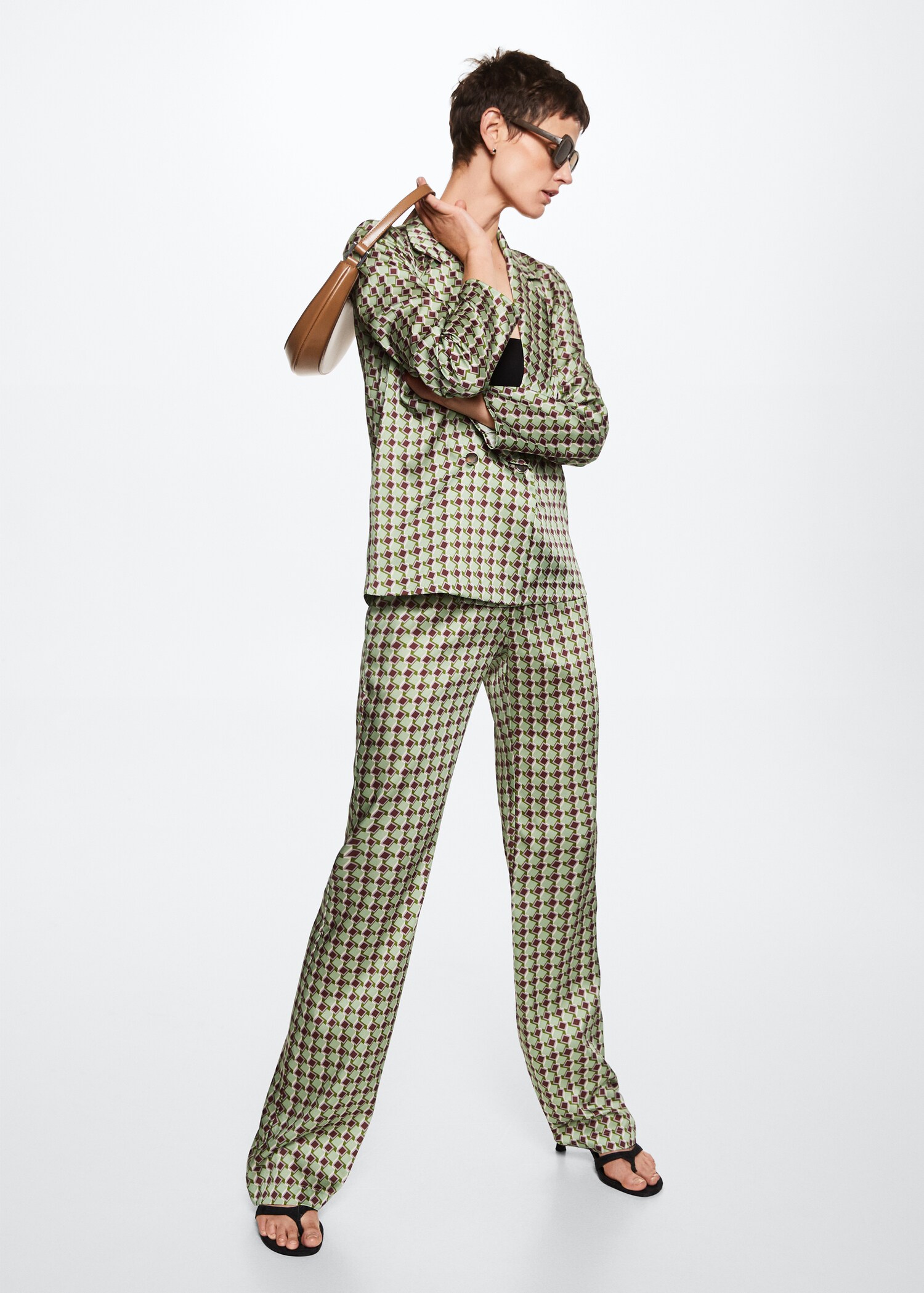 Camisa satinada estampada - Plano general