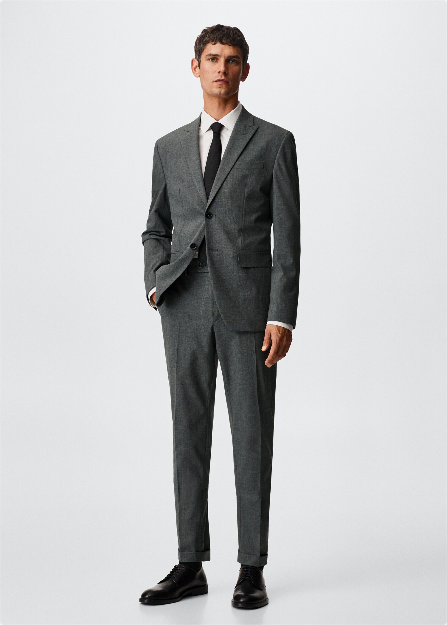 Oblekové sako slim fit s kostkou - Celkový náhled
