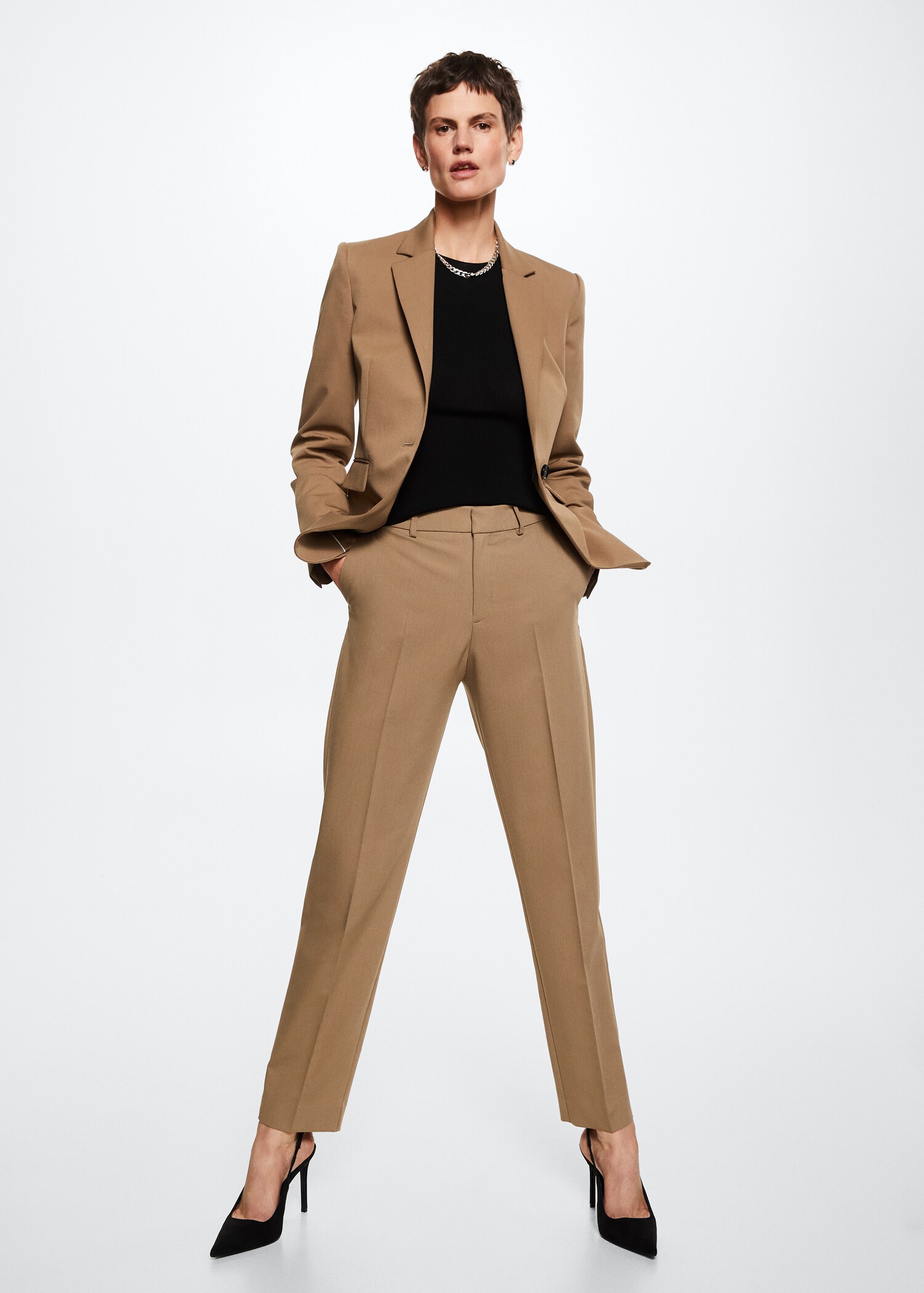 Pantalón traje pinzas - Plano general
