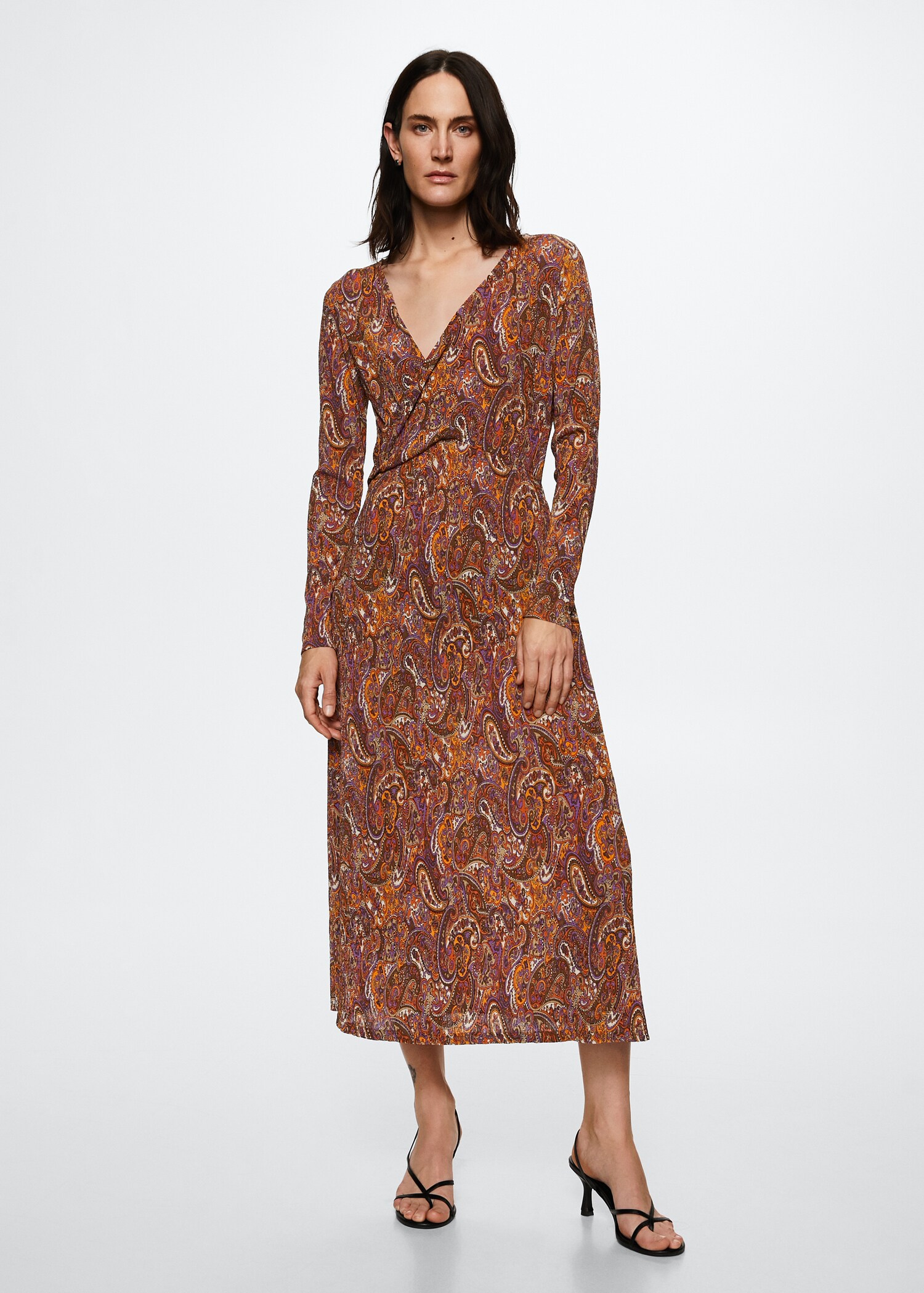 Vestido textura estampado - Plano general