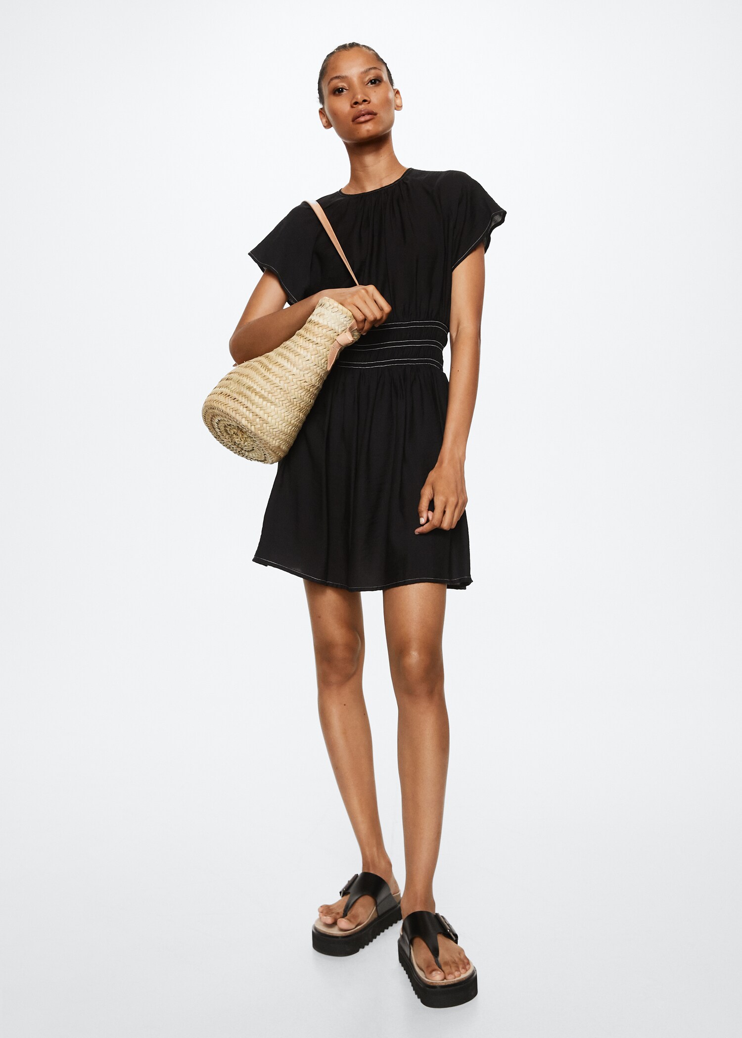 Waist detail dress - General plane