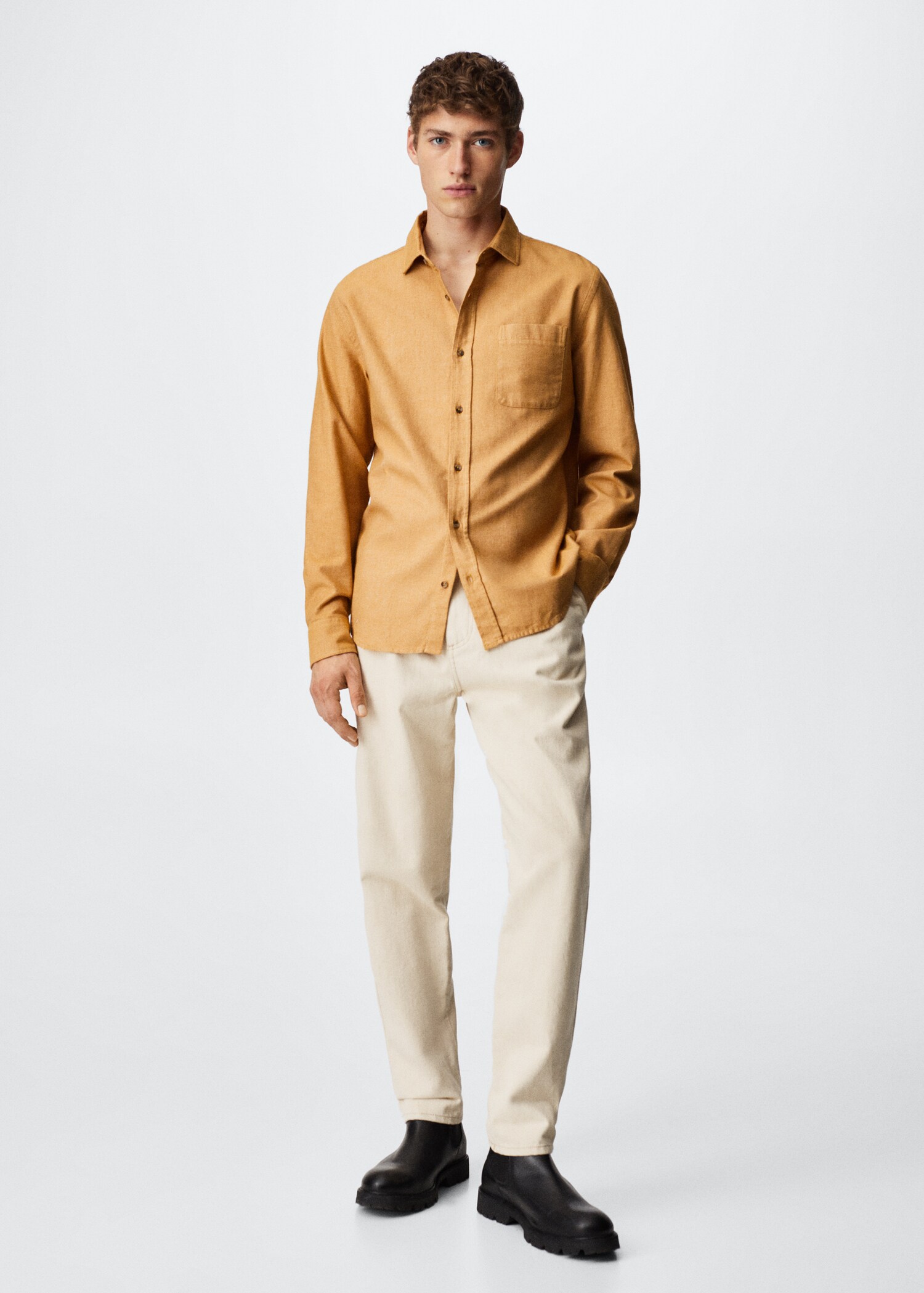 Chemise coton à poche - Plan général