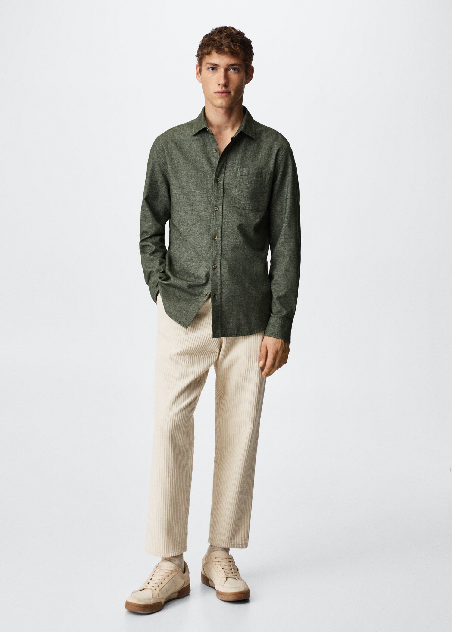 Chemise coton à poche - Plan général