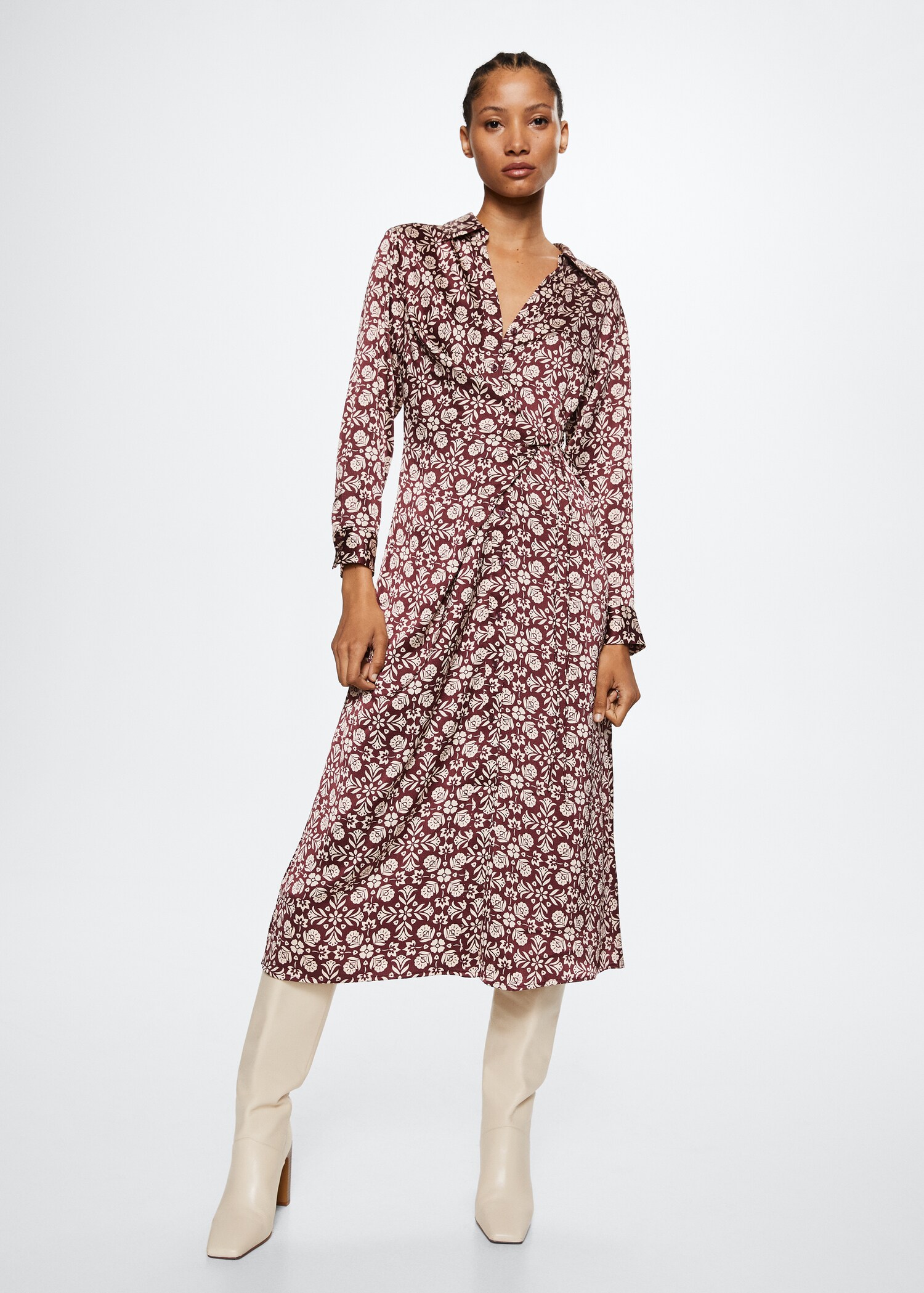 Flowy flower printed dress - General plane