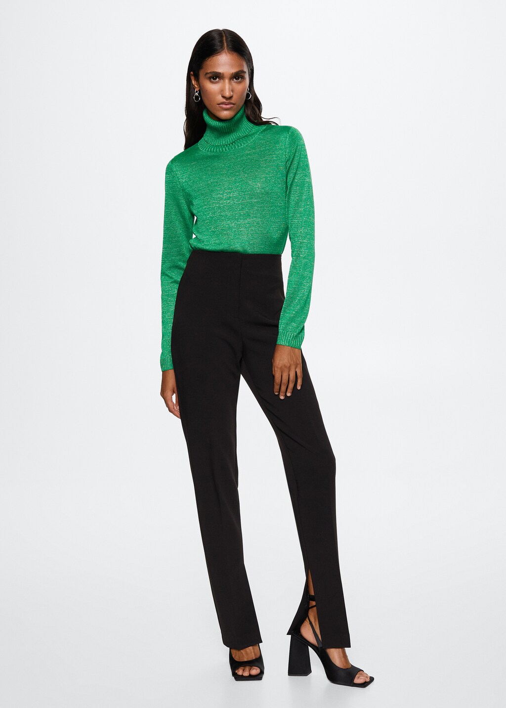 Turtleneck lurex sweater - Women | MANGO OUTLET USA Turtleneck lurex sweater - Women | MANGO OUTLET USA