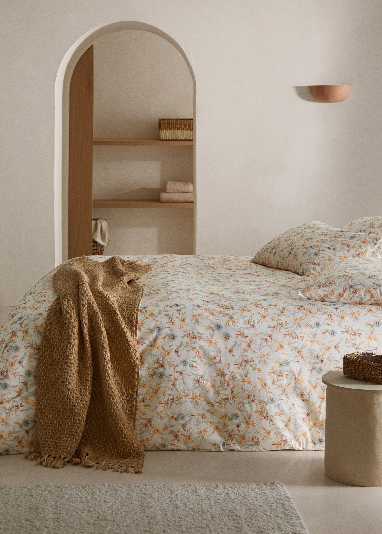 Floral print duvet cover 135cm bed - General plane