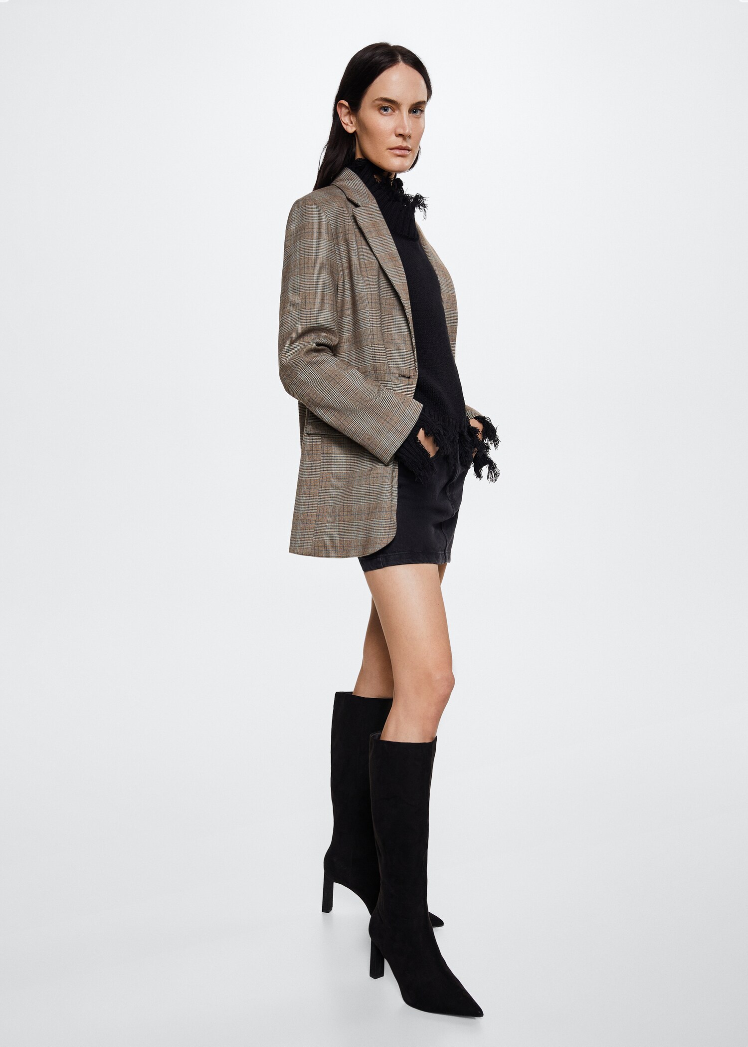 Check suit blazer - General plane