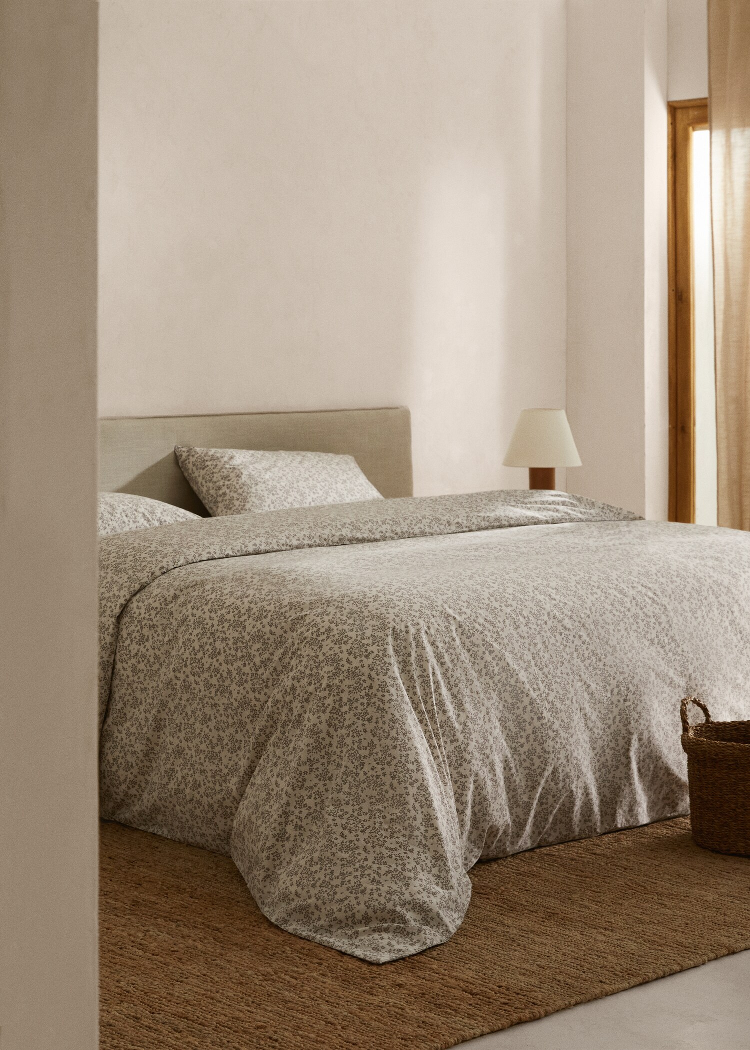 Dekbedovertrek microbloemetjes Bed 135 cm - Overzichtstekening